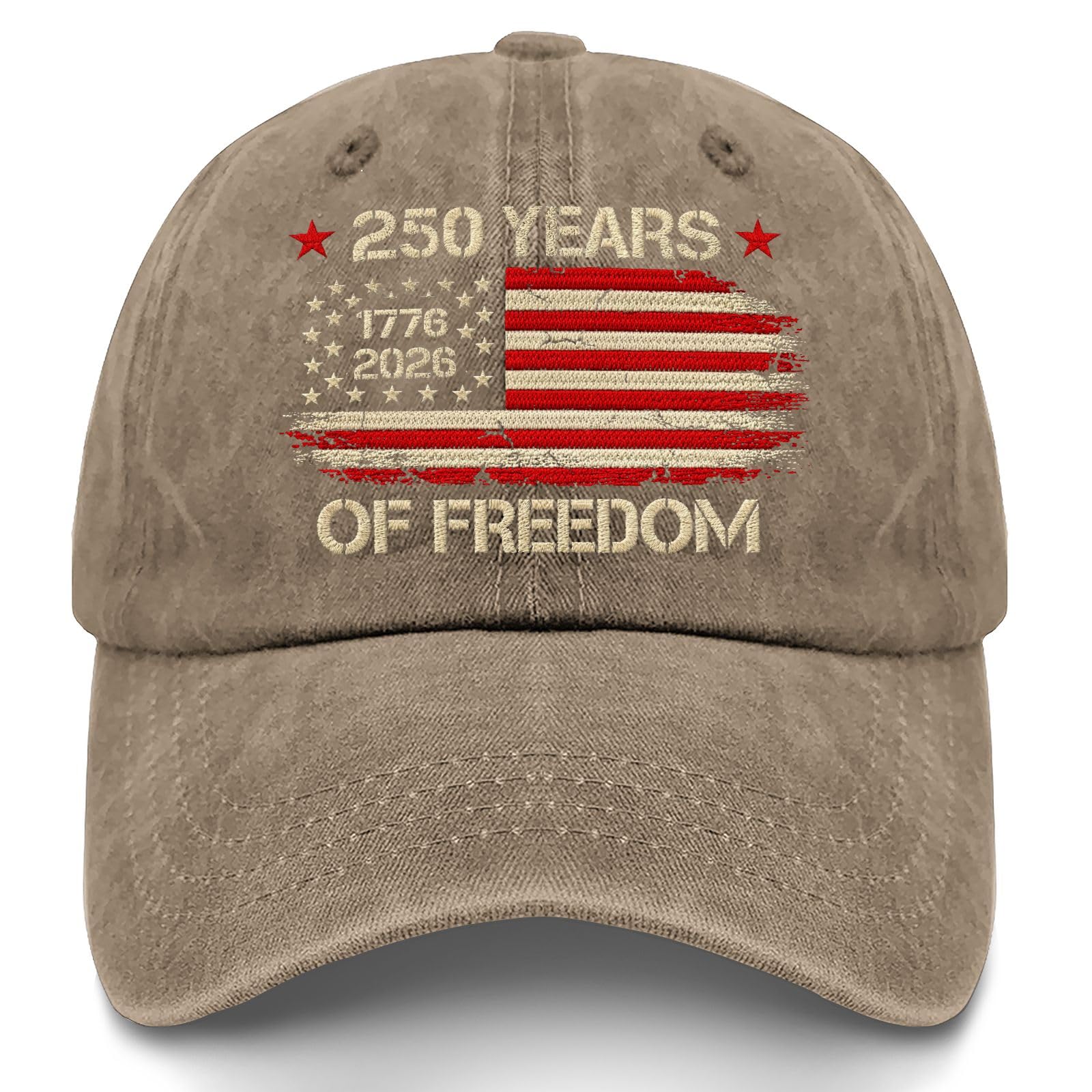 US 250 Years Freedoms 1776-2026 250th Birthday Embroidered Trucker Hat Funny Caps for Her