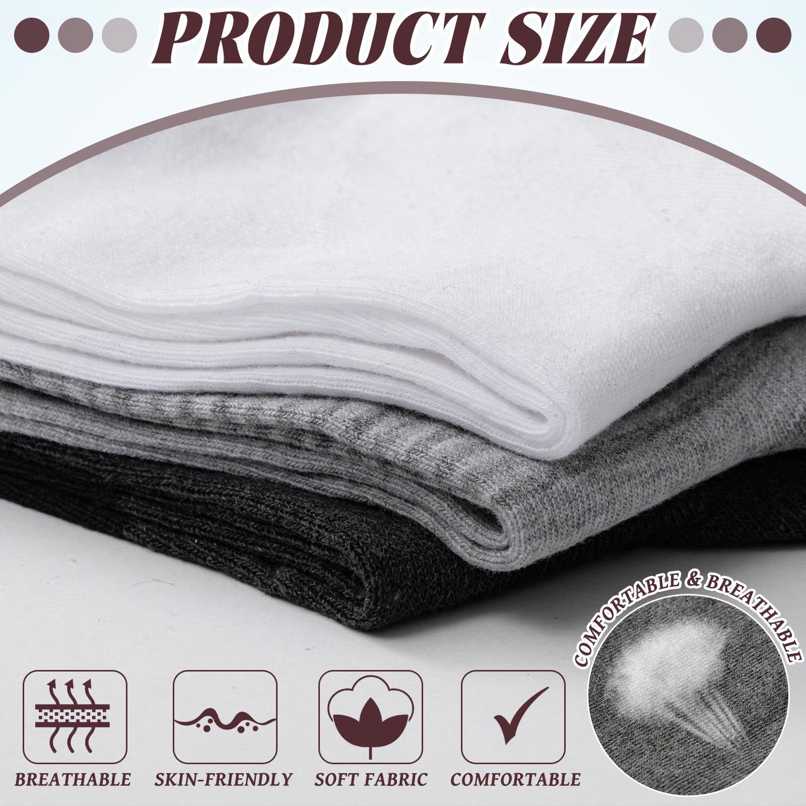 Croloose 120 Pairs Mens Socks Bulk for Homeless Donation Moisture Wicking Socks Athletic Casual Winter Socks in Bulk for Unisex Adult Homeless