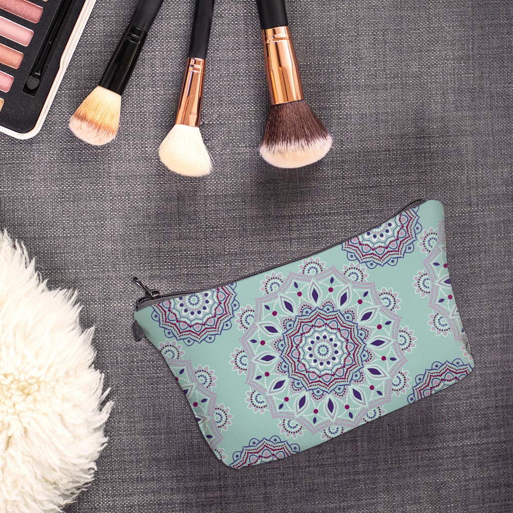 Deanfun Cosmetic Bag for Women, Mandala Flowers Waterproof Makeup Bags Roomy Toiletry Pouch Travel Accessories Gifts (51456)