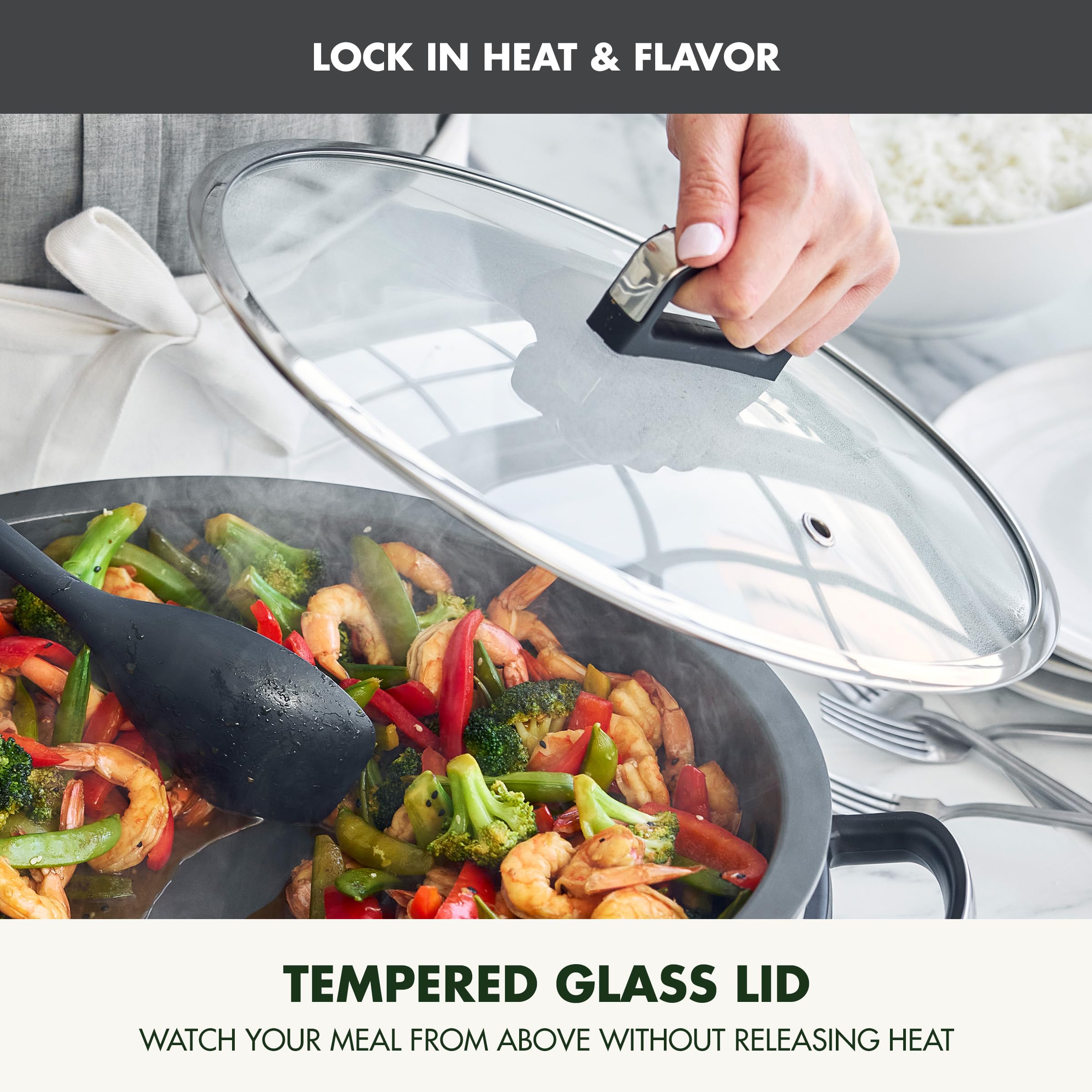 GreenPan Elite 5.5QT Electric Oval Skillet, PFAS-Free Ceramic Nonstick, 1800 Watt, Dishwasher Safe Lid & Removable Crock, Adjustable Temp Control, Multi-Cooker, Sear, Sauté, Rice, Stir-Fry, Black