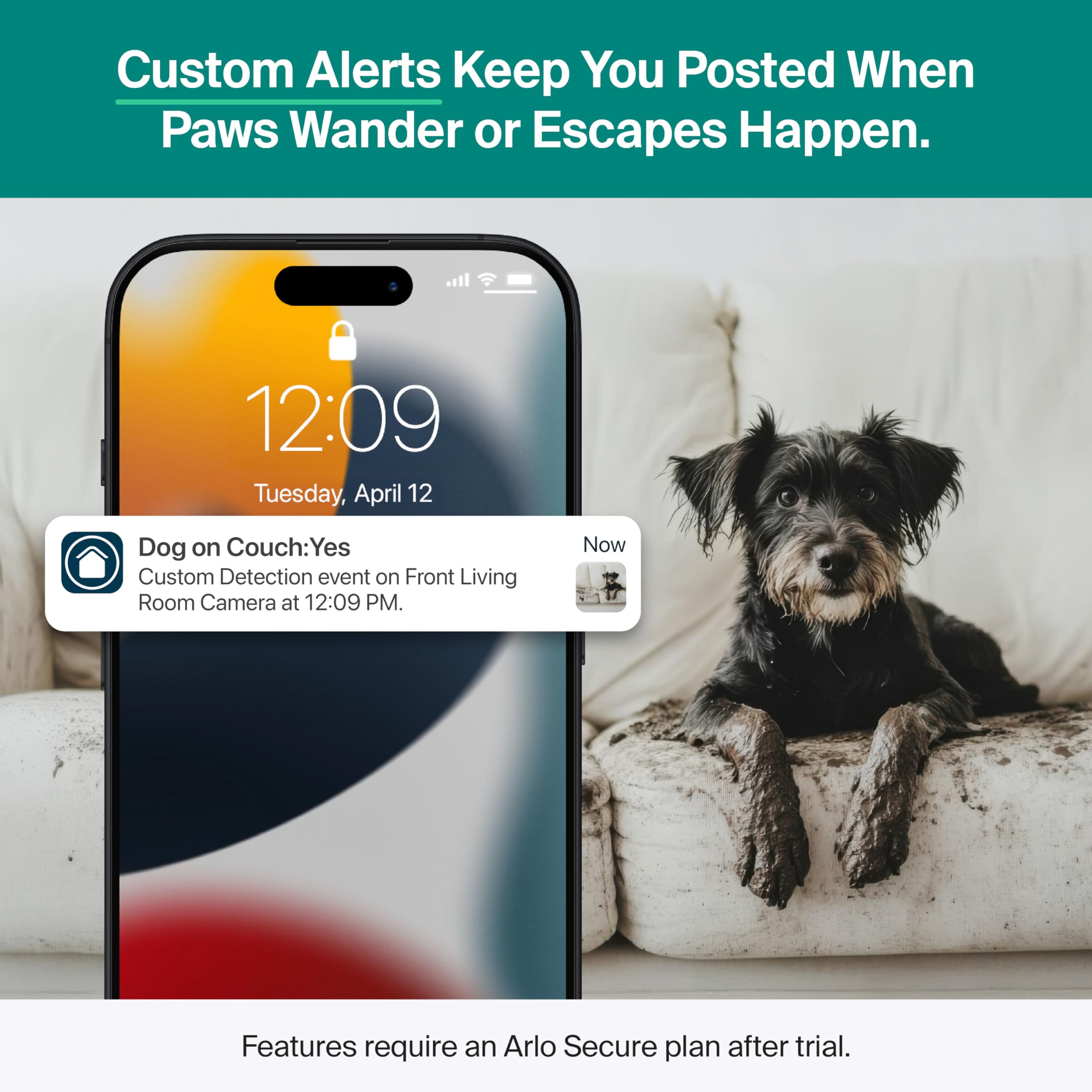 Arlo Essential Indoor Pan Tilt Security Camera 2K (2025 Release) - Wired Plug-in Power, Person Recognition, Animal Detection, Animated Preview, 1-Month Secure Plan, Auto Motion Tracking, 2 Cam, White