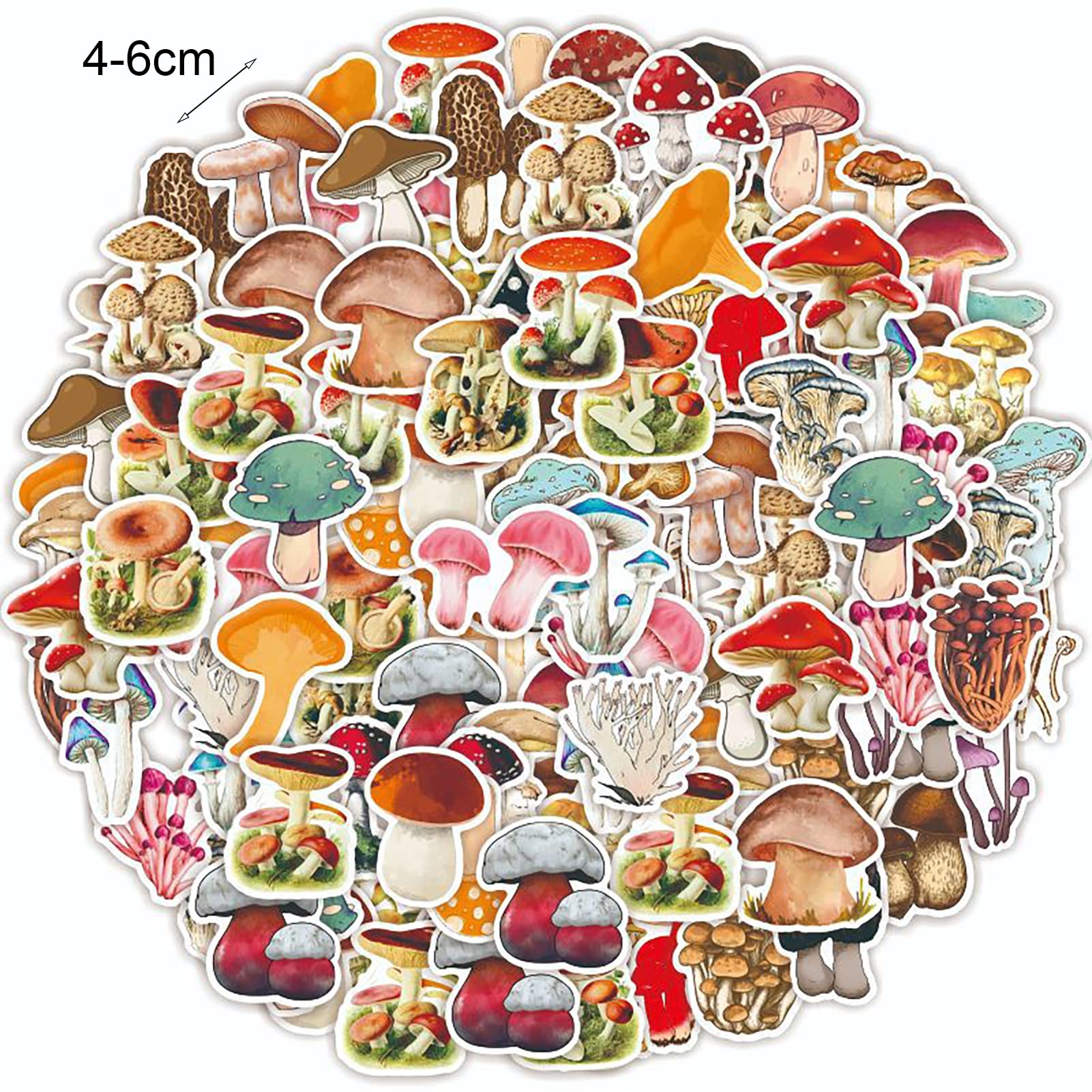 50Pcs Cup Stickers Easy to Stick Compact Modern Sticky Cartoon Computer Laptop Cup Decals