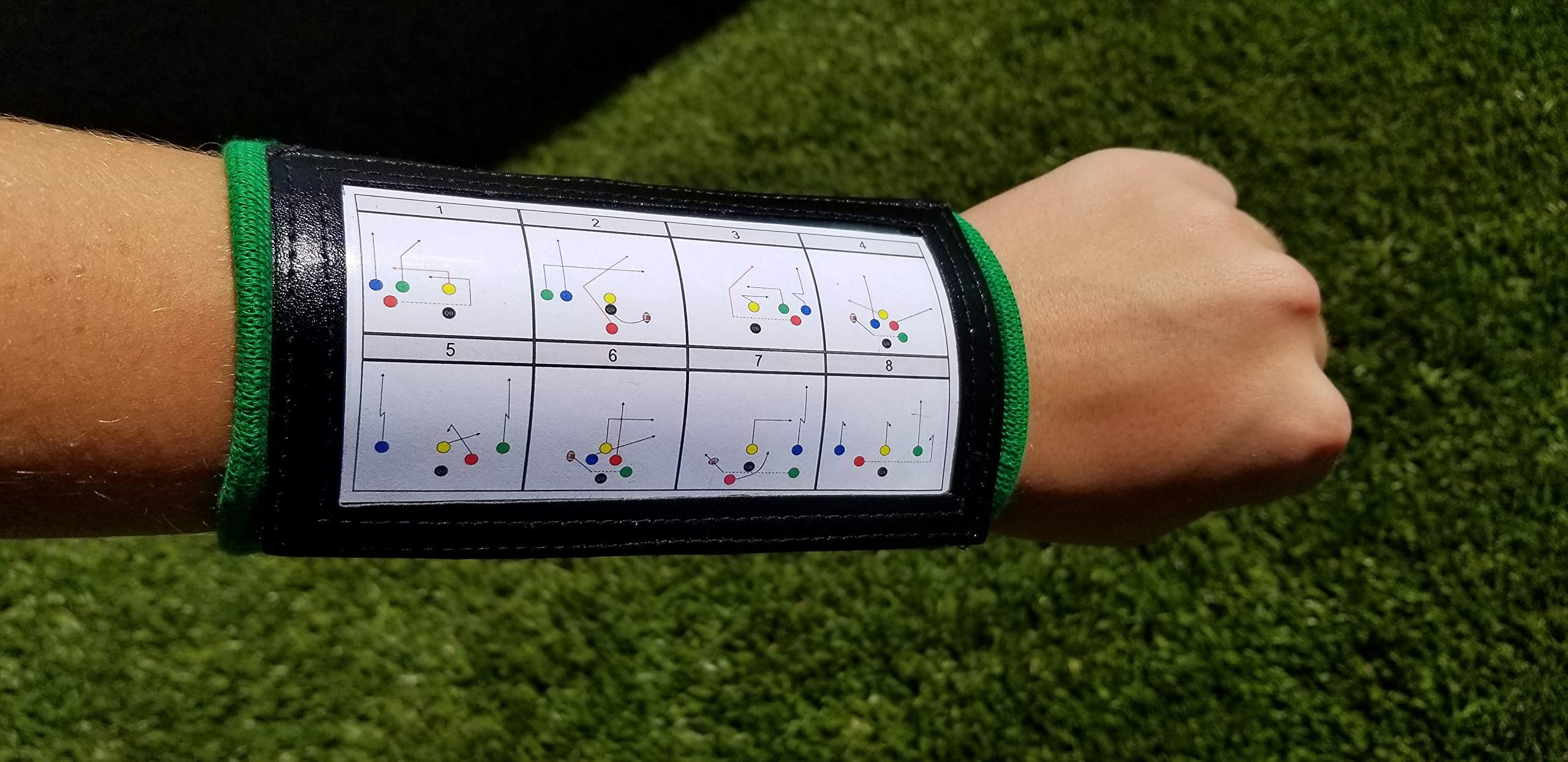 WRISTBAND INTERACTIVE Y23 - Football Wristbands - Wrist Coach - QB Wristband - Football Play Wristbands - Playbook Wristband (Multicolored, 8 Pack)