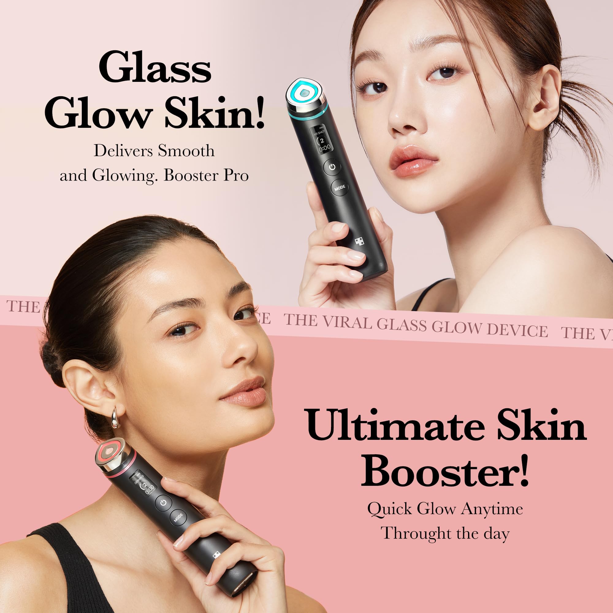 Medicube Age-R Booster Pro | 6-in-1 Real Glass Glow Device | Looking Glass Skin with Enhanced Absorption, Radiance, Elasticity,Pore Care | LED Anti-Wrinkle Device | Korean Skin Care