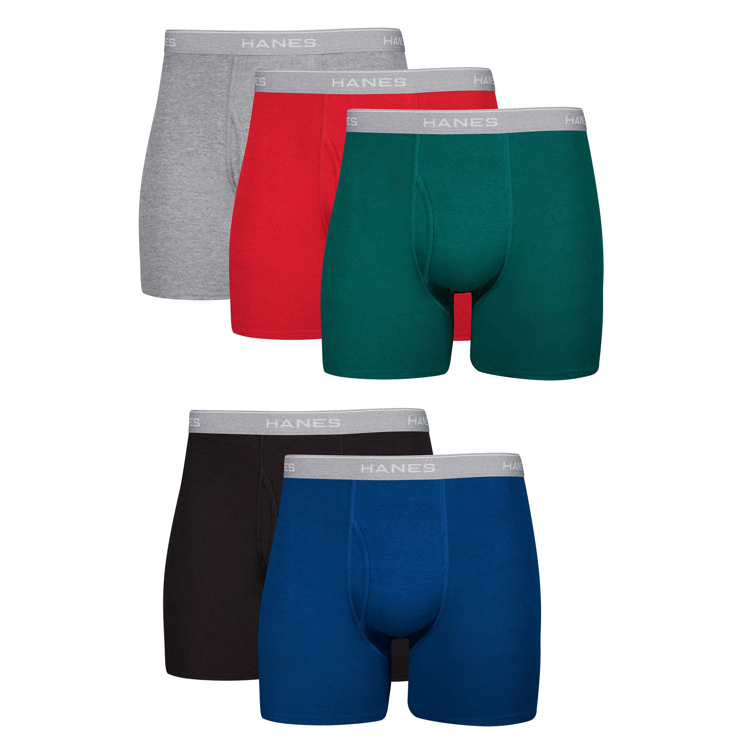 Hanes Men Hanes Boxer Briefs, Cool Dri Moisture-Wicking Underwear, Cotton No-Ride-up for Men, Multi-Packs Available