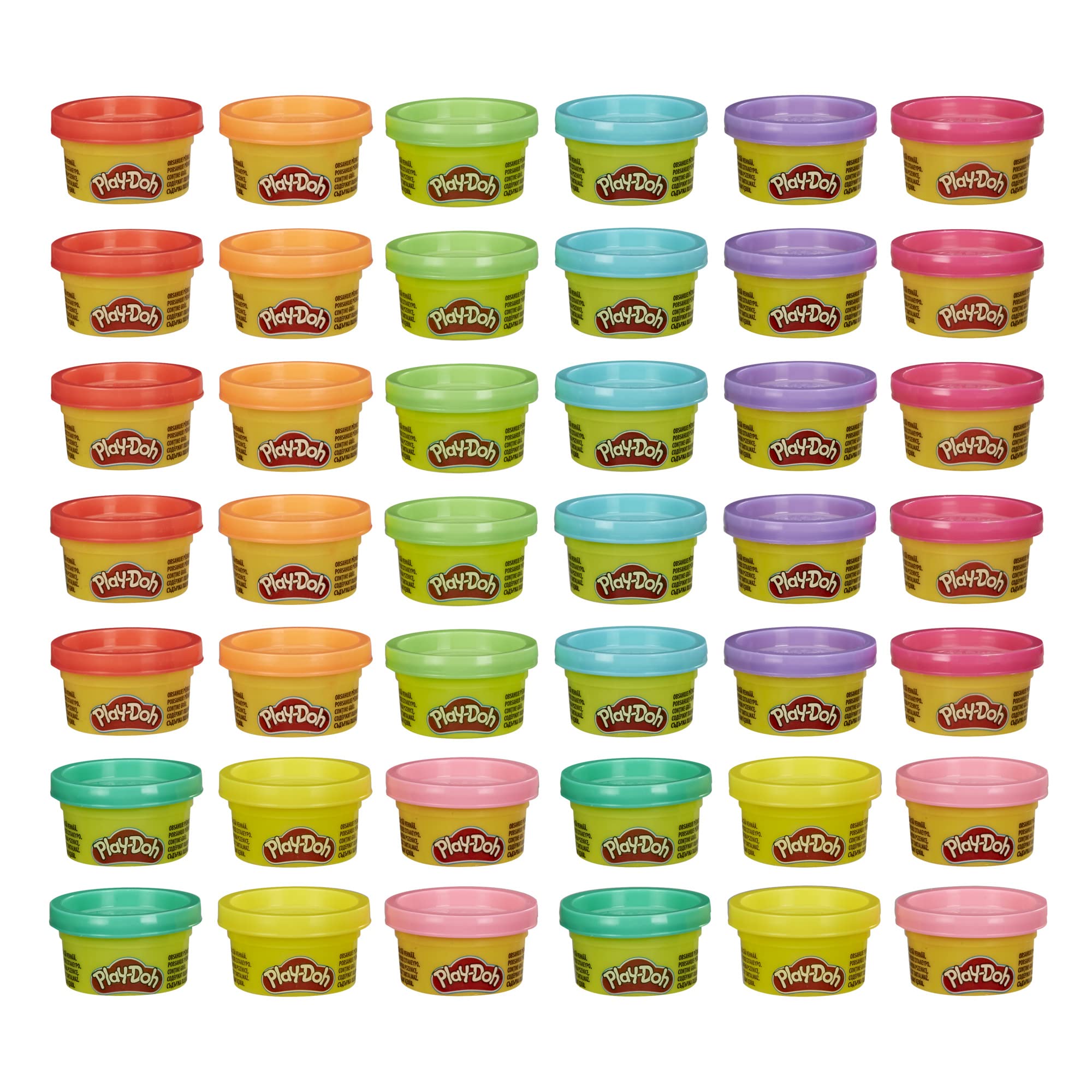 Play-Doh Bulk Handout 42-Pack of 1-Ounce Modeling Compound Cans, Non Candy Halloween Handout Toys & Party Favors, Kids Arts & Crafts, Preschool Toys, Ages 2+ (Amazon Exclusive)
