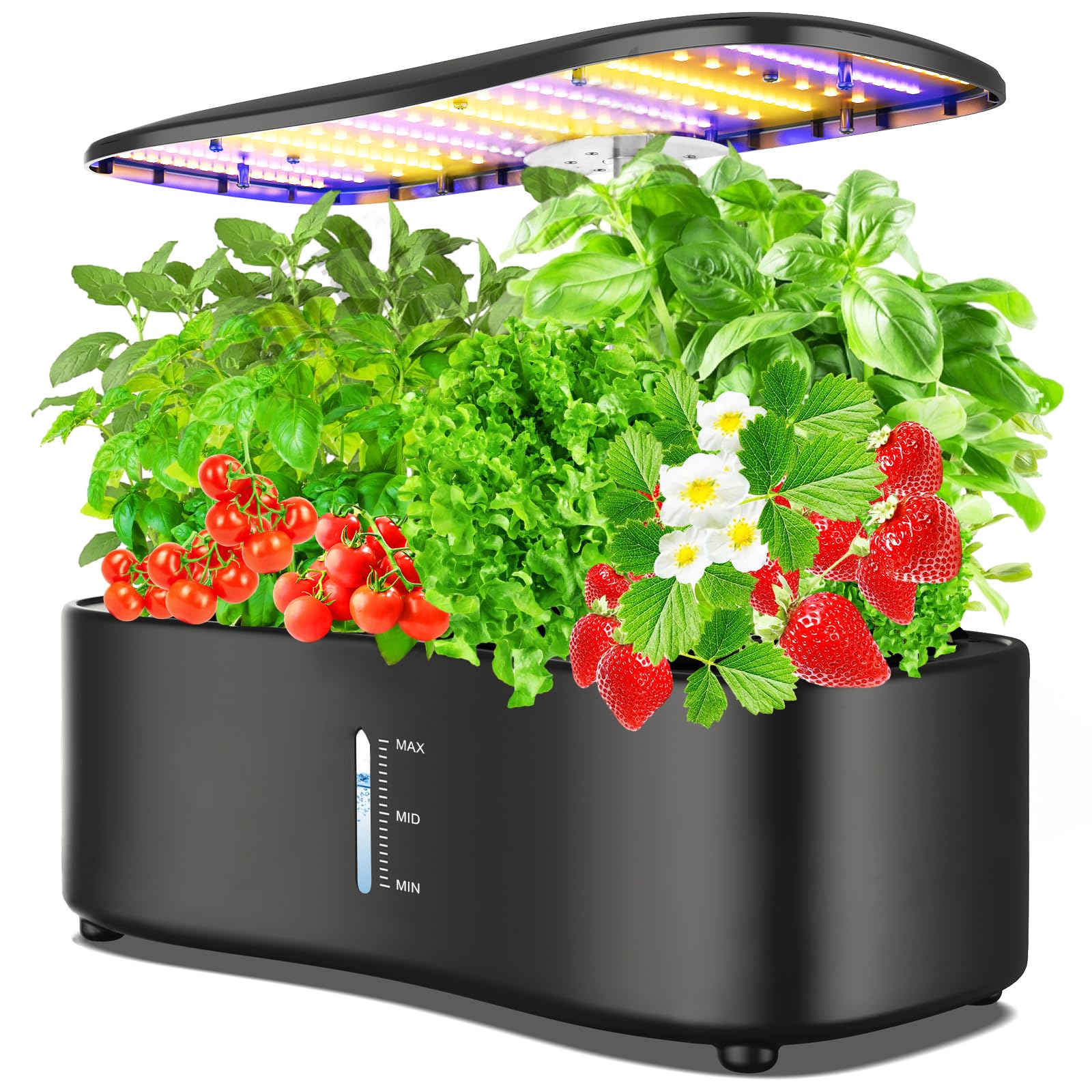 Fulsren Indoor Garden Hydroponics Growing System Kit 12Pods, Vegetable Growth Lamp Countertop with LED Grow Light - Hydrophonic Planter Grower Harvest Veggie Lettuce, Herb Garden