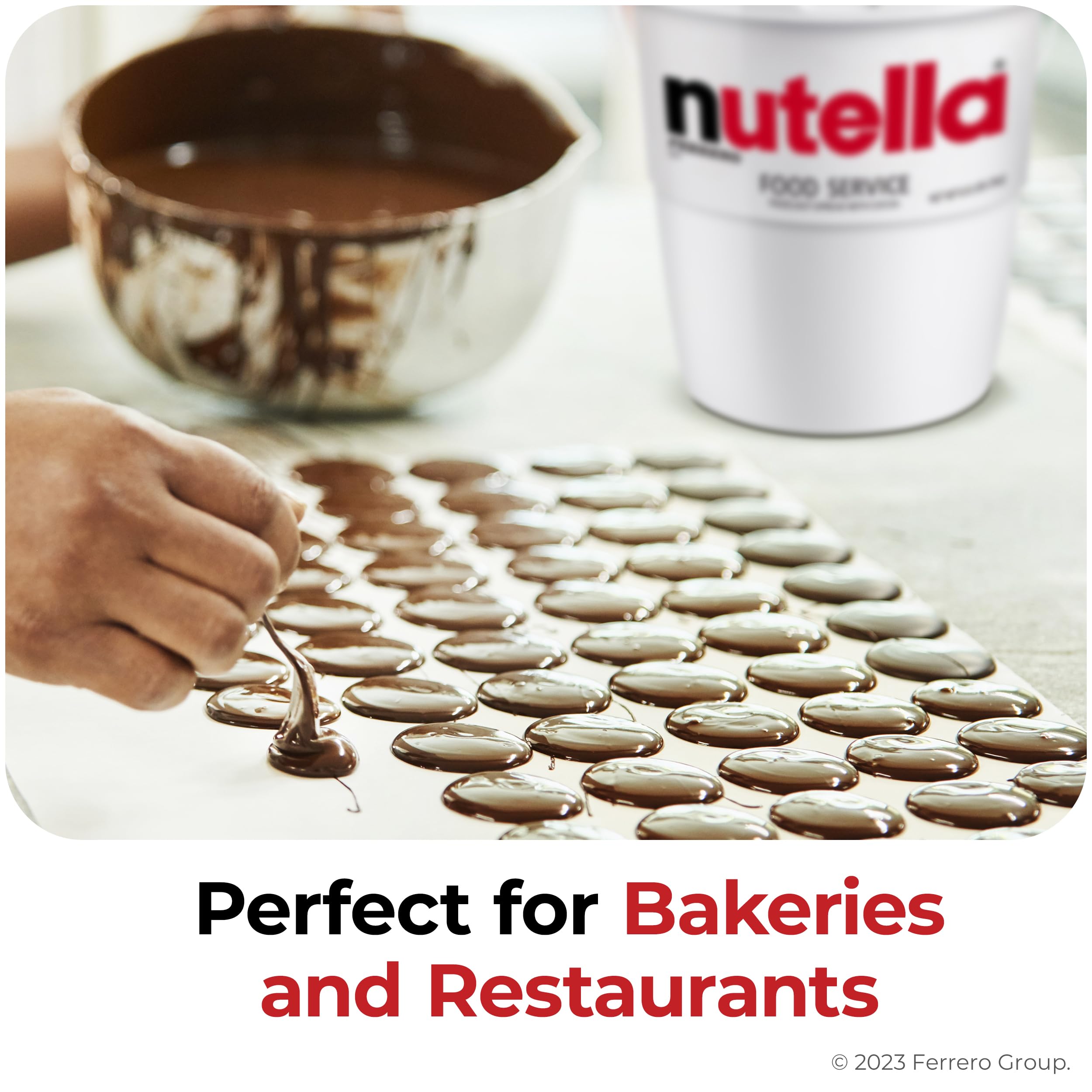 Nutella Hazelnut Spread Food Service Tub, Baking Supplies, Great For Restaurants And Bakeries, Two Bulk Tubs, 13.2 Lb Total