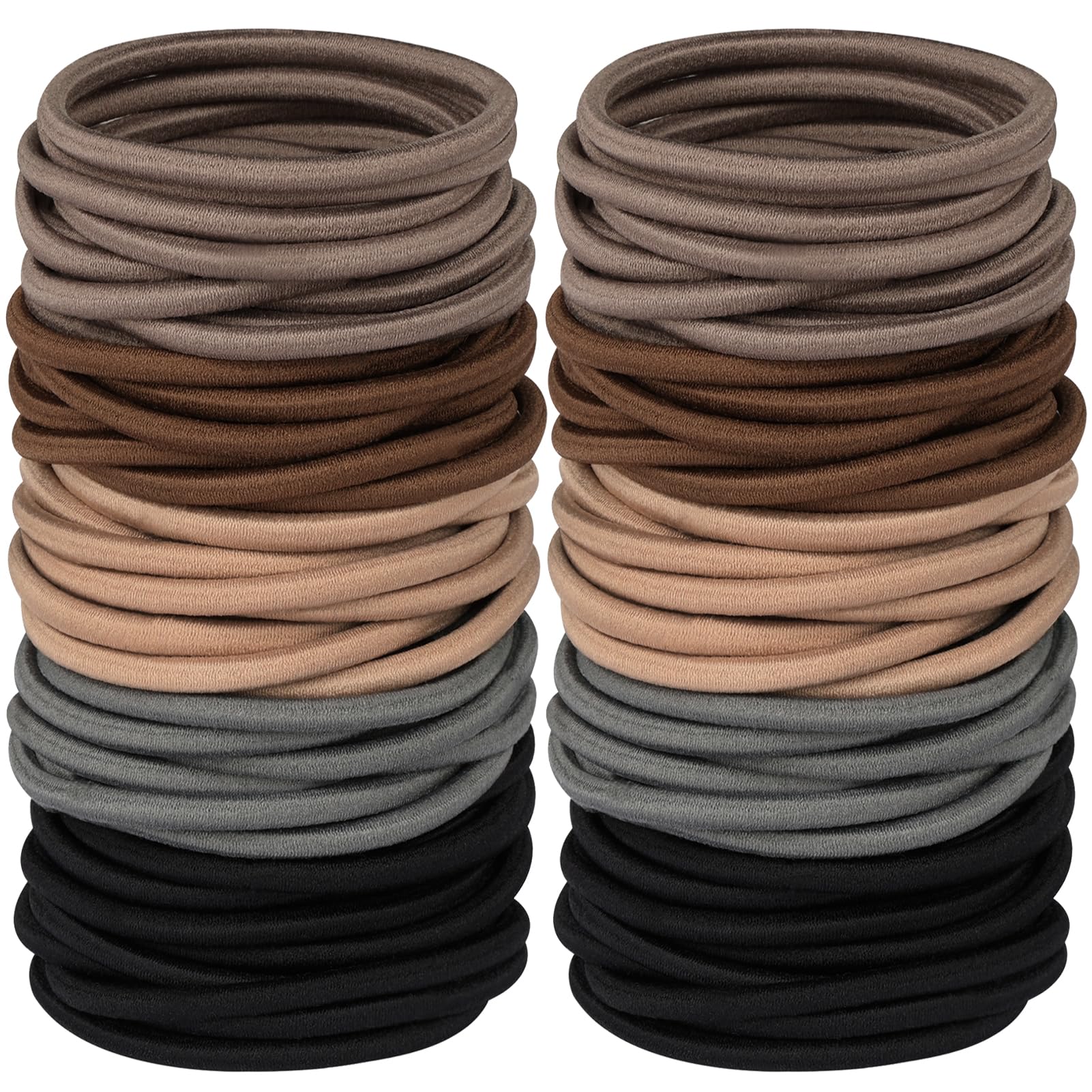 Multy-Colored Hair Ties for Thick Hair, 120 PCS Large Hair Elastics, No Damage Ponytail Holders for Women, Men and Girls