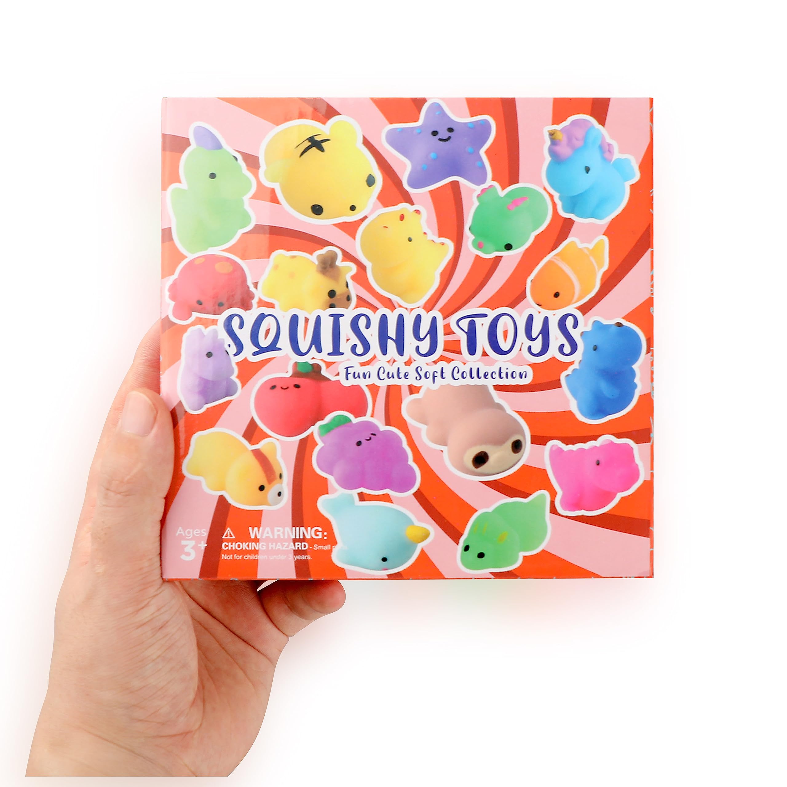 nobasco Squishies, 26 Pack Mochi Squishy Toys - Kawaii Cat Squishys Slow Rising Animals - Party Favors, Goodie Bag, Birthday Gifts, Mini Squishies Stress Reliever Toy