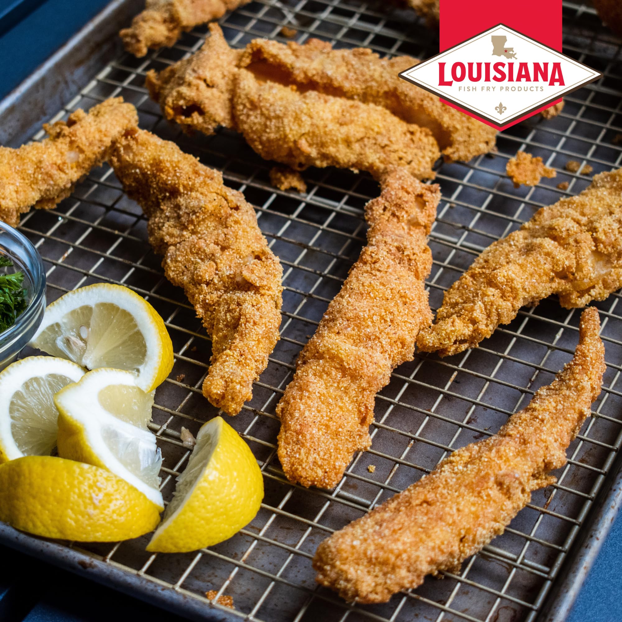 Louisiana Fish Fry Seasoned Fish Fry Seafood Breading Mix 2.88 Pound (Pack of 1) - Season and Cook All Your Fish, Shrimp, Oysters, Vegetables, and More to Crispy Perfection