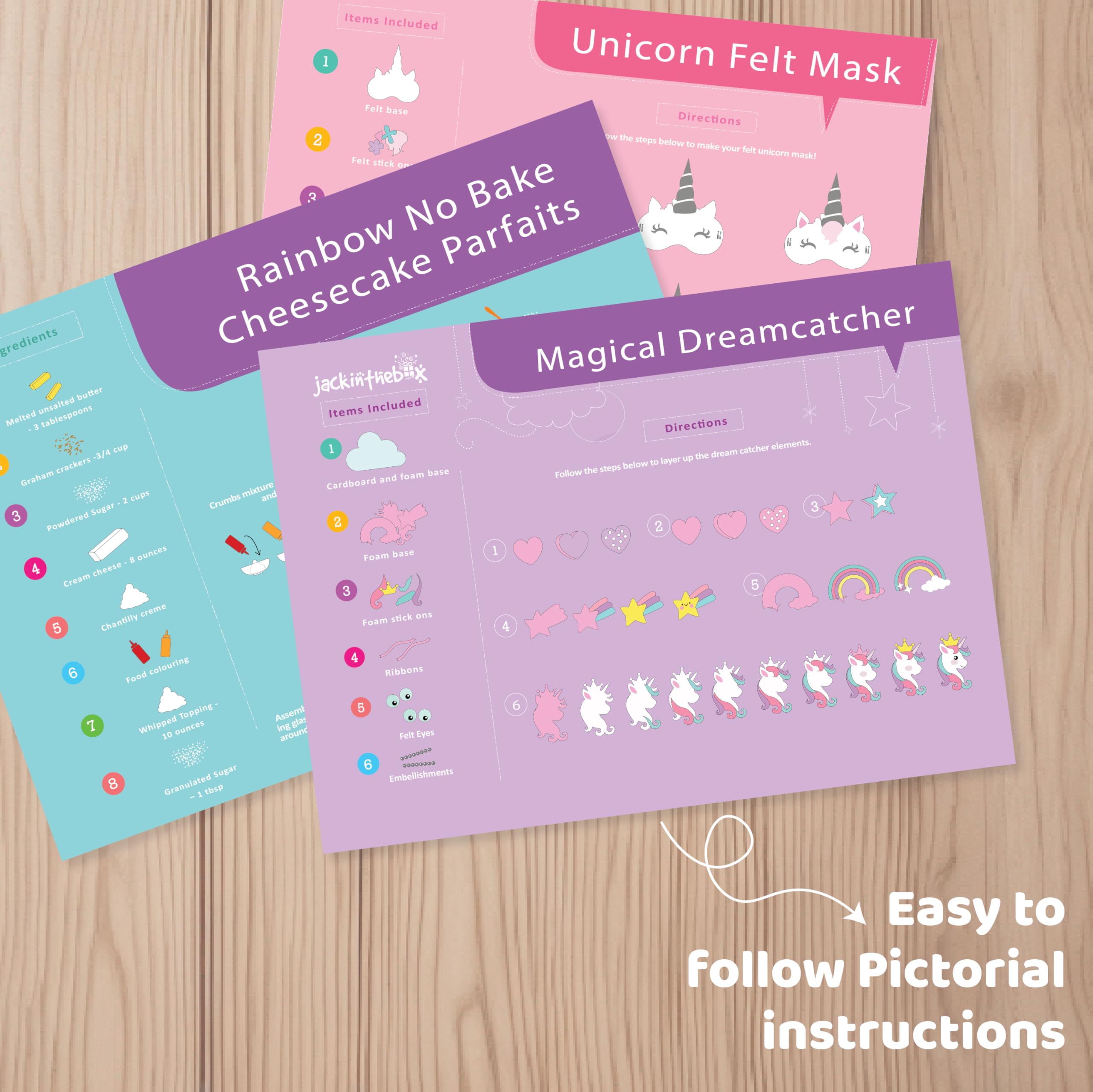 jackinthebox Unicorn Crafts for Kids Ages 5-8, 6-in-1 Unicorn Gifts for Kids, Unicorn Craft Kit, Unicorn Toys, Unicorn Arts and Crafts for kids Aged 5 6 7 8 Years