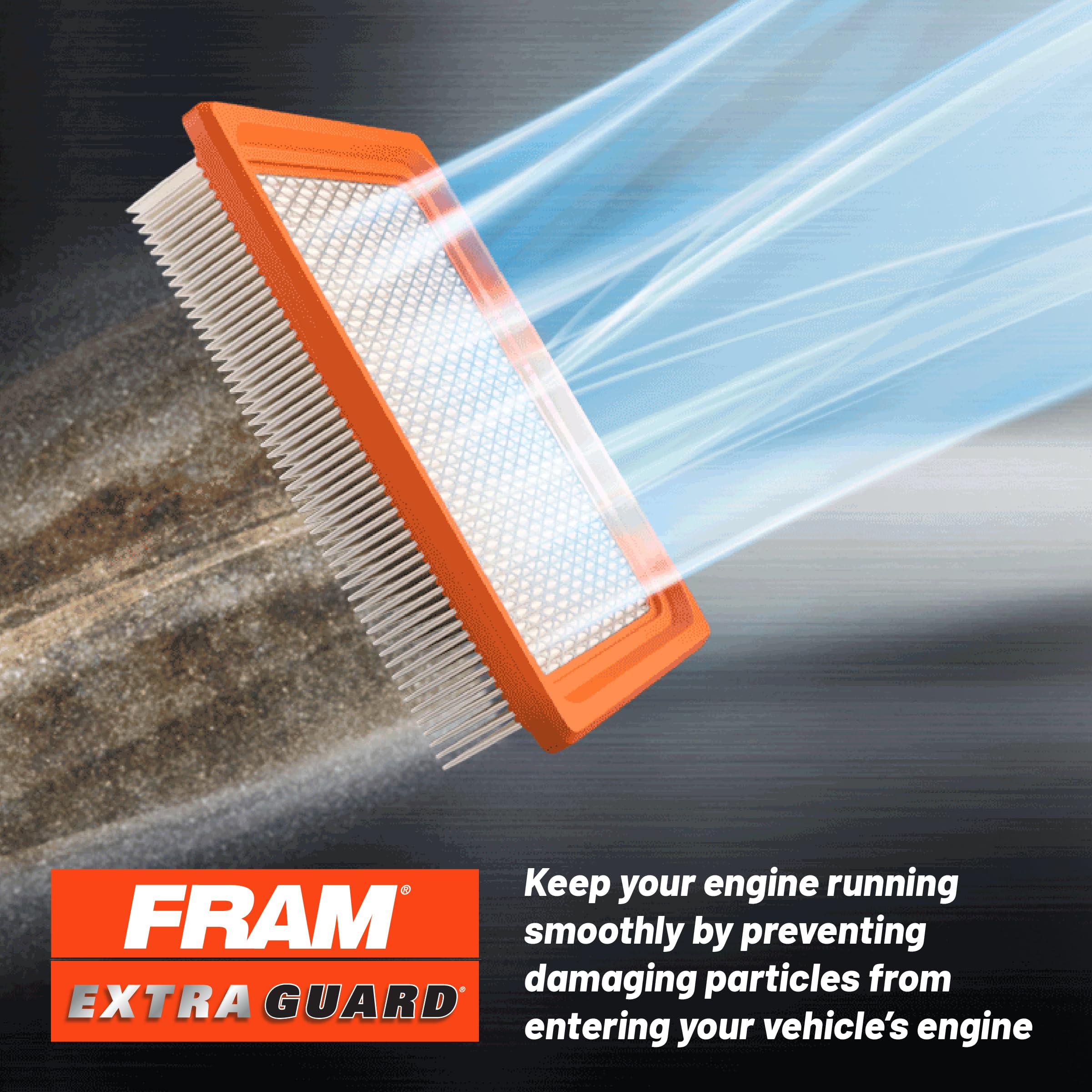 FRAM Extra Guard CA10348 Replacement Engine Air Filter for Select Jeep Wrangler (3.6L & 3.8L), Provides Up to 12 Months or 12,000 Miles Filter Protection