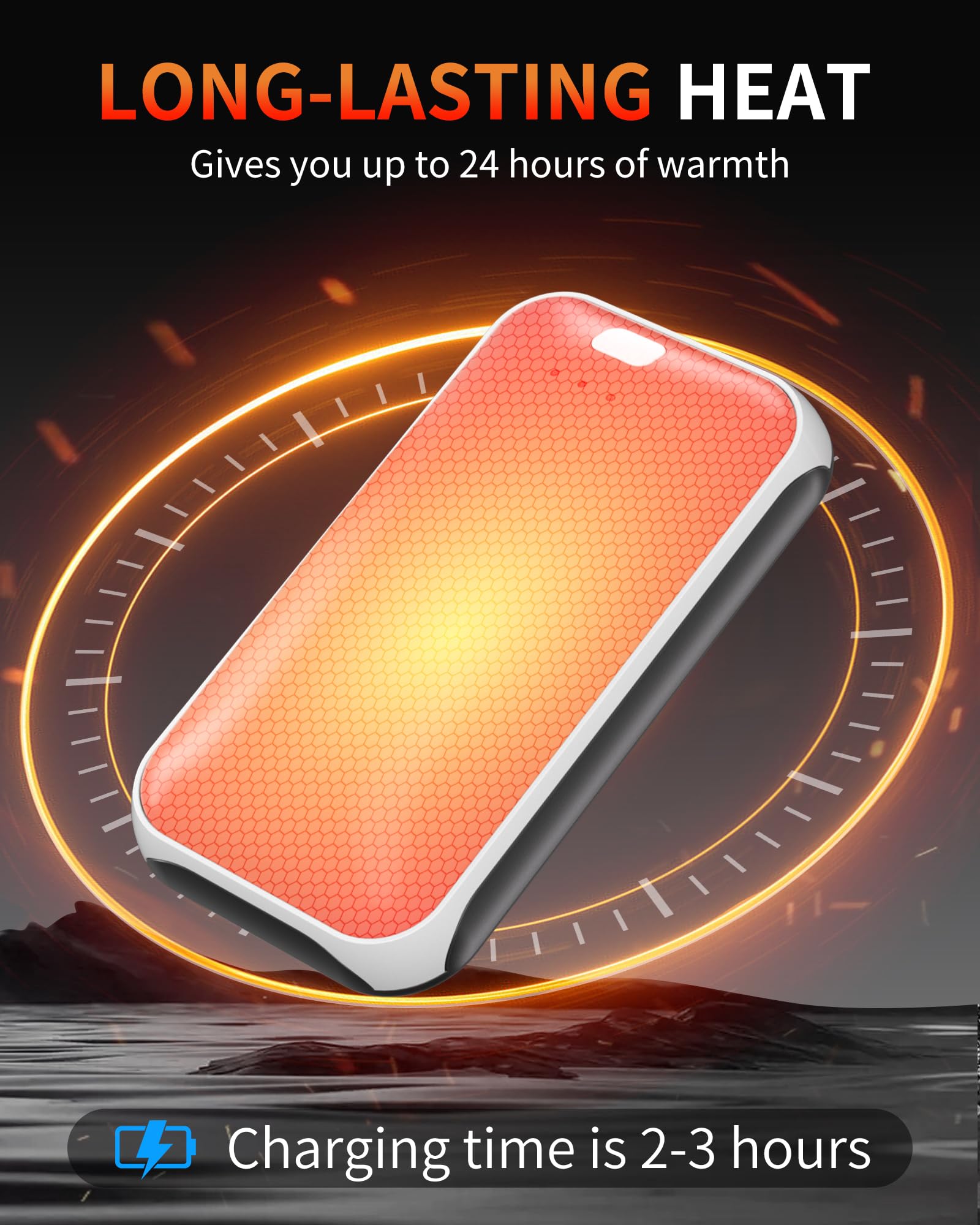 Hand Warmers Rechargeable, 2 Pack Electric Hand Warmer, Reusable Portable Pocket Heater USB Handwarmers, Gifts for Men, Women, Indoor, Outdoor, Hiking, Skiing, Camping, Hunting Accessories