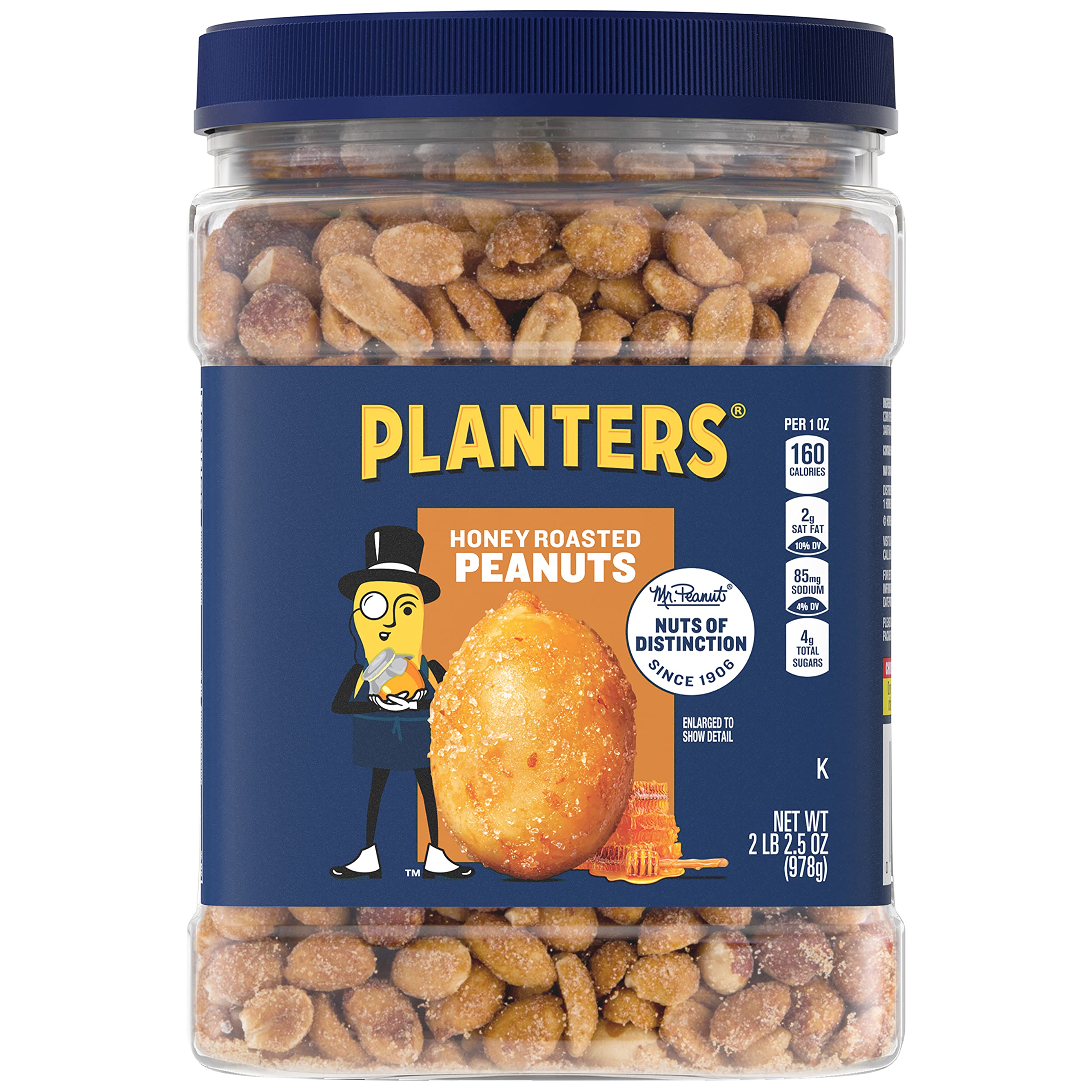 PLANTERS Honey Roasted Peanuts (2.16 lb Container) 6PK