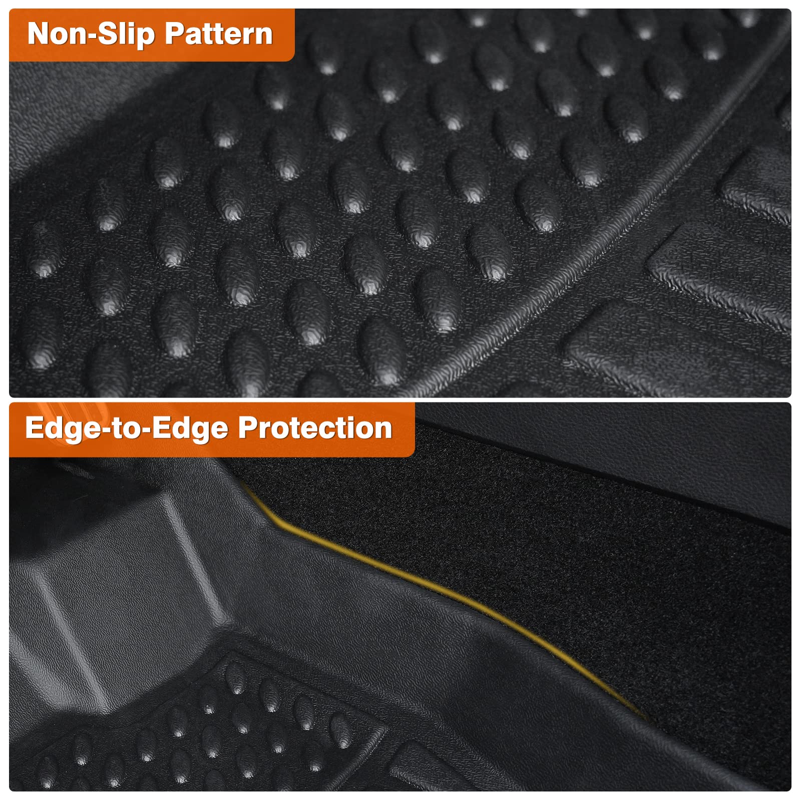 for Ford Edge Floor Mats Trunk Mat 2024 2023 2022 2021 2020 2019 2018 2017 2016 2015, for Ford Edge ST Floor Mats 2024 2015-2023, Custom Fit All-Weather Mats for Edge Accessories 2015-2024