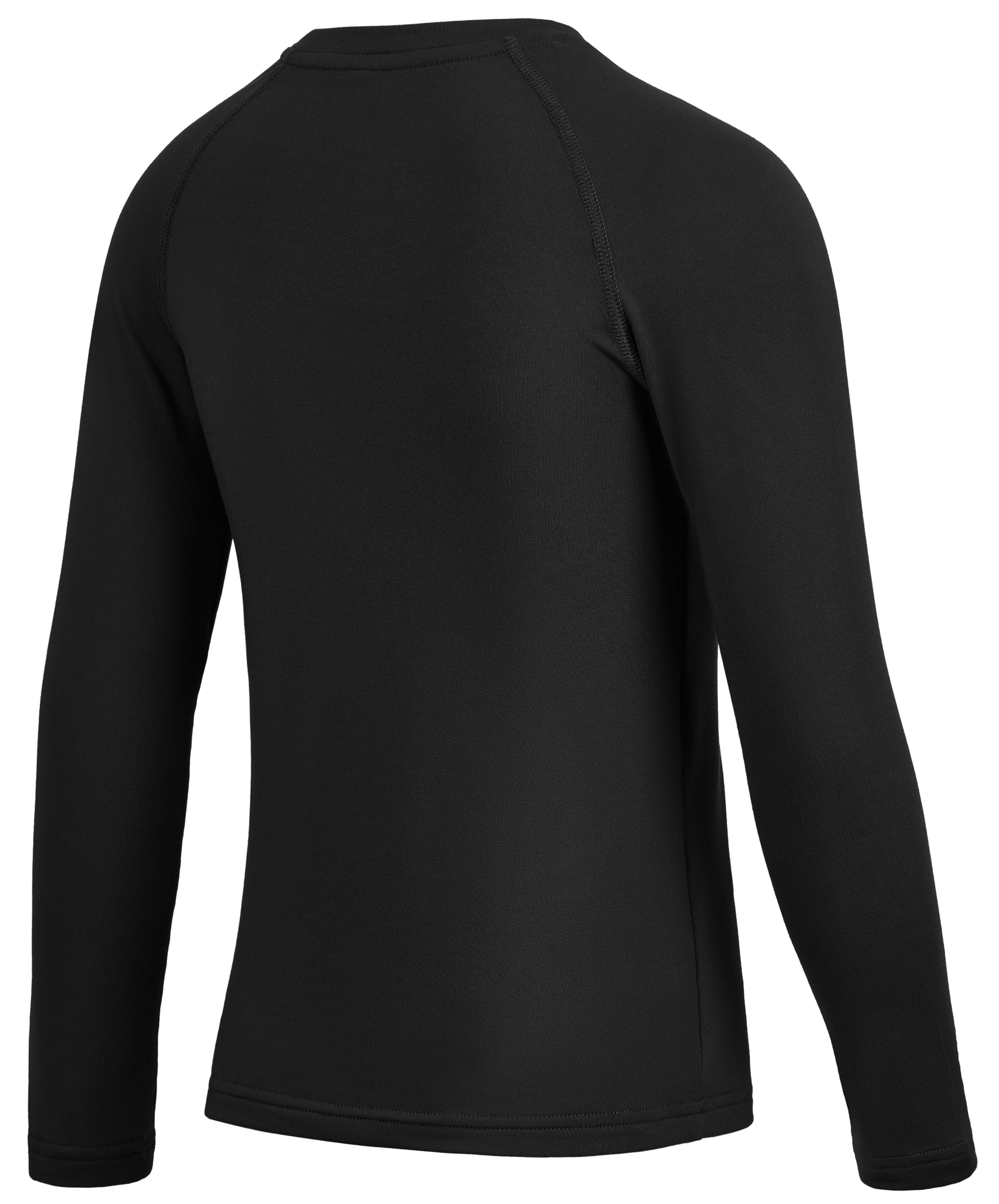 G Gradual Youth Boys Compression Thermal Shirt Long Sleeve Fleece Undershirt for Boy Football Baseball Soccer Base Layer(Black,XS)