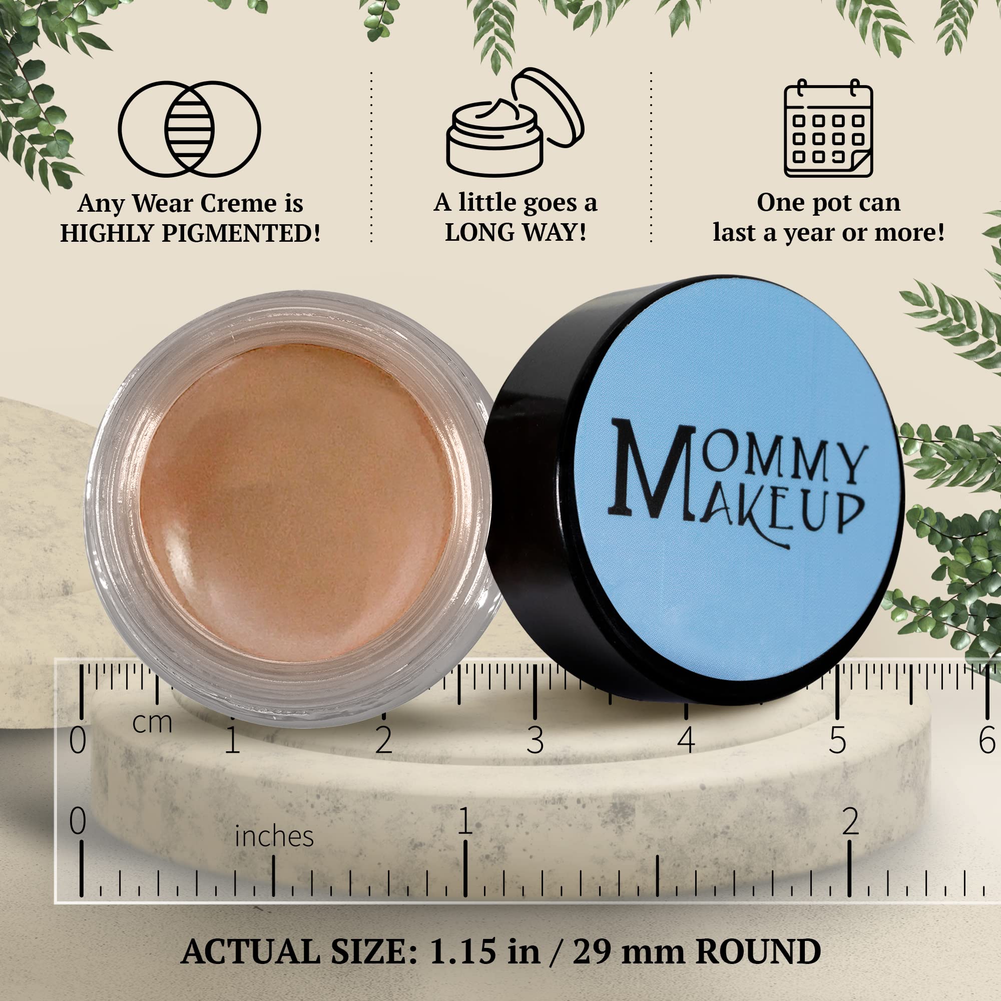 Mommy Makeup Waterproof Cream Eyeshadow | Any Wear Creme in Misty Mocha (A Matte Cool Mocha Beige) for Eyes, Cheeks & Lips | Ultimate Multi-tasking Cream to Powder Eye Shadow