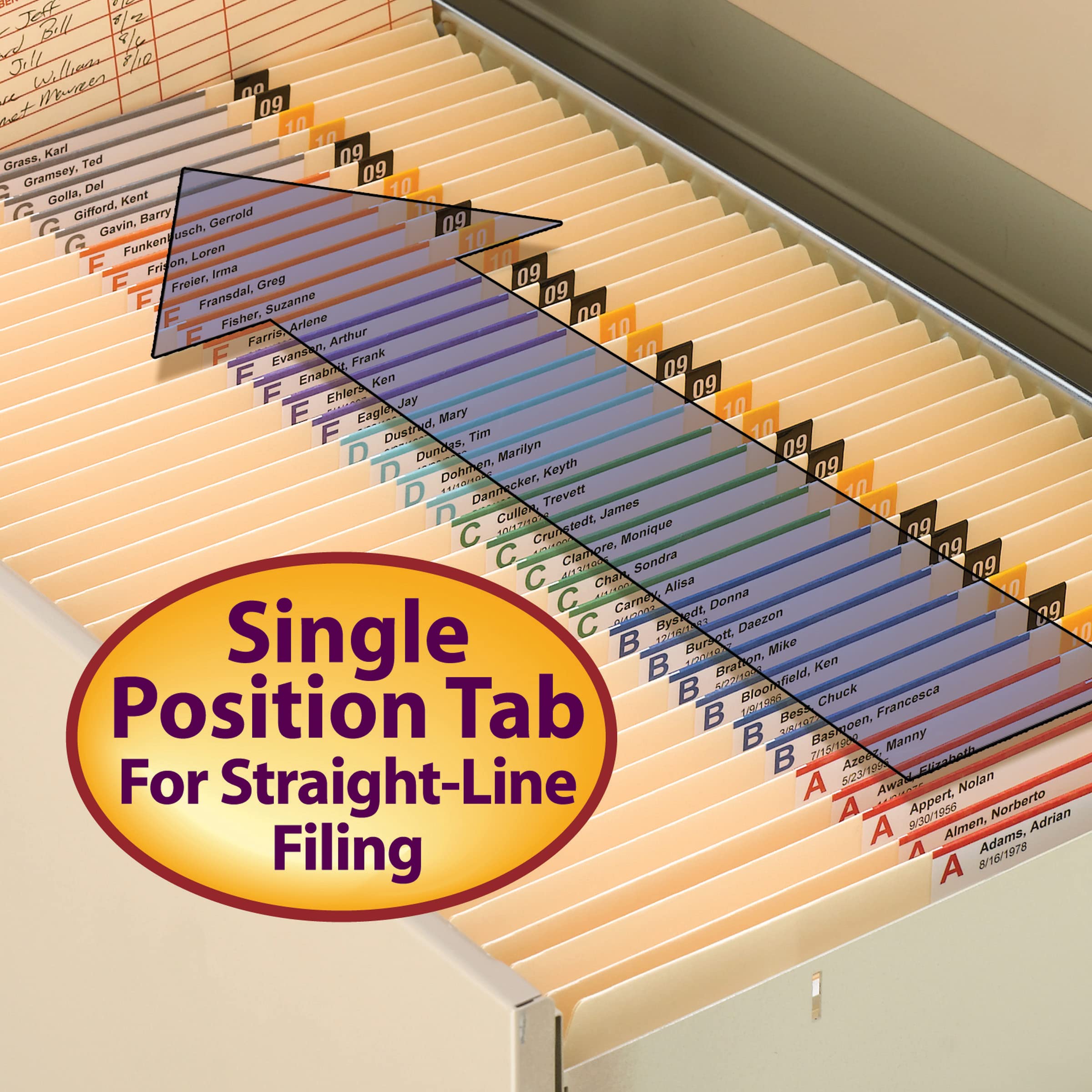 Smead File Folder, Reinforced Straight-Cut Tab (Not Undercut), Letter Size, Manila, 100 per Box (10310)