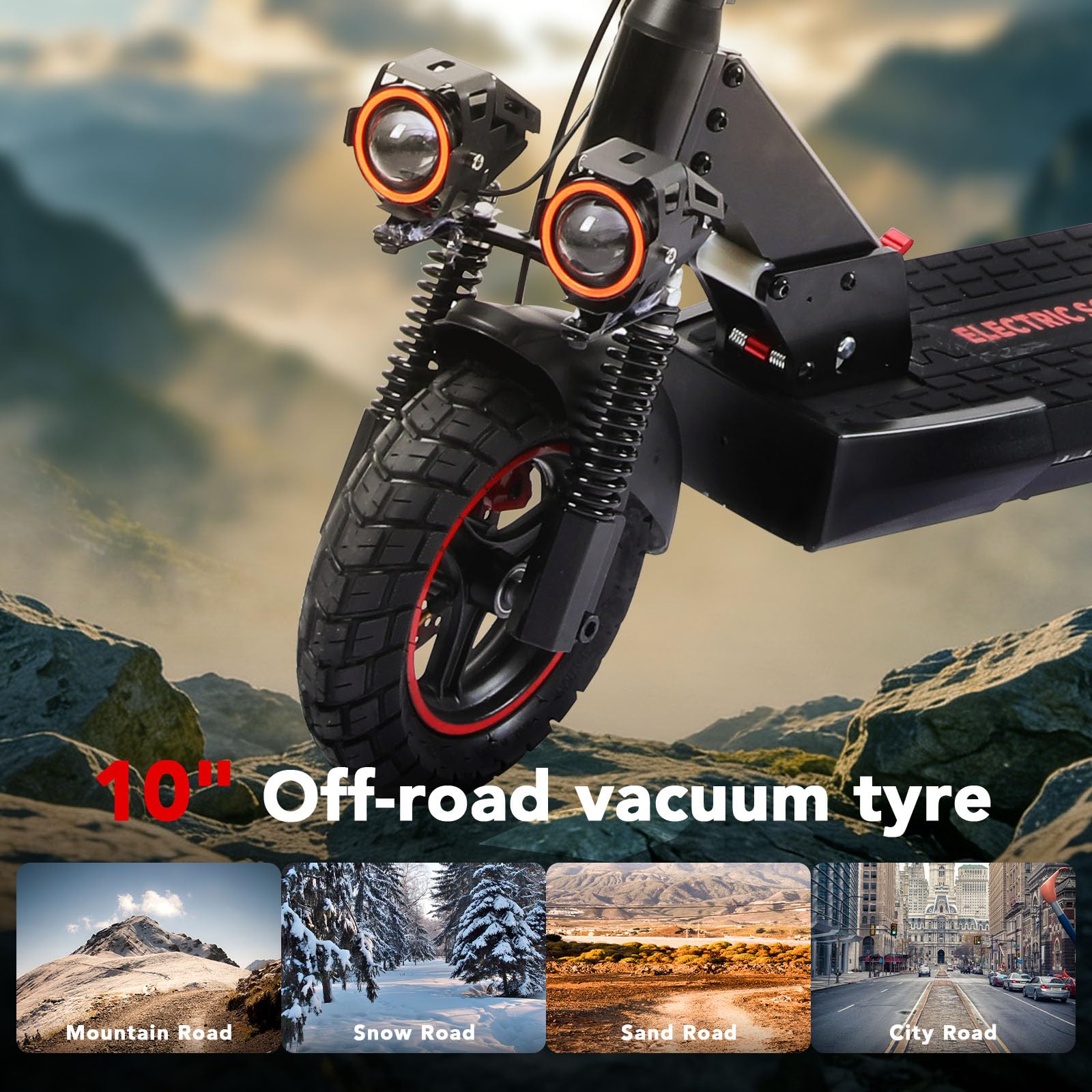 Electric Scooters for Adults with seat,25-30mph Fast Speed, 20-28 Miles Range,10" Off-Road Tires, Duty 300+ lbs,Foldable E-Scooter Adults for Commuting & Outdoor Riding,J01