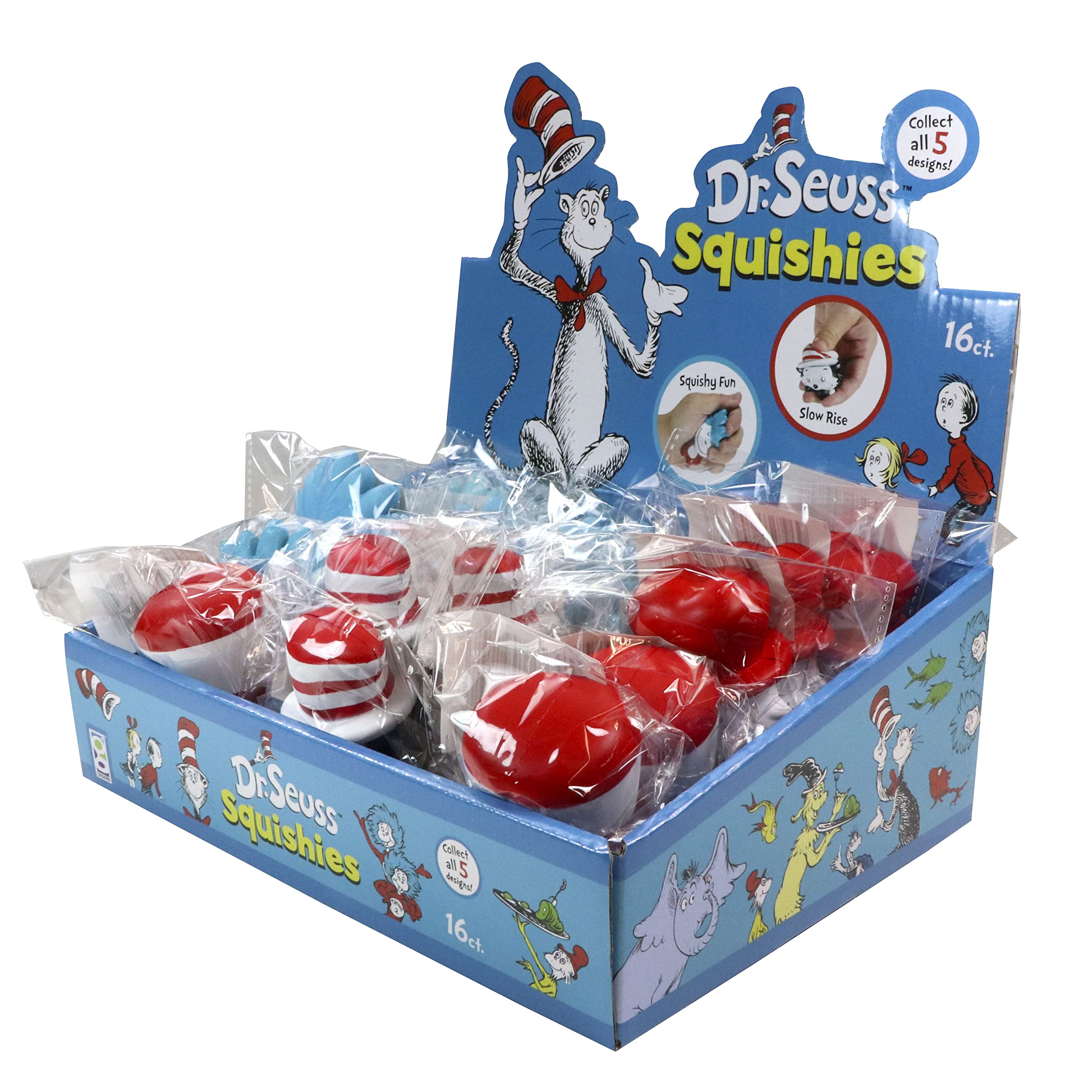 Raymond Geddes Dr. Seuss Squishies Fidget Toys (Pack of 16)