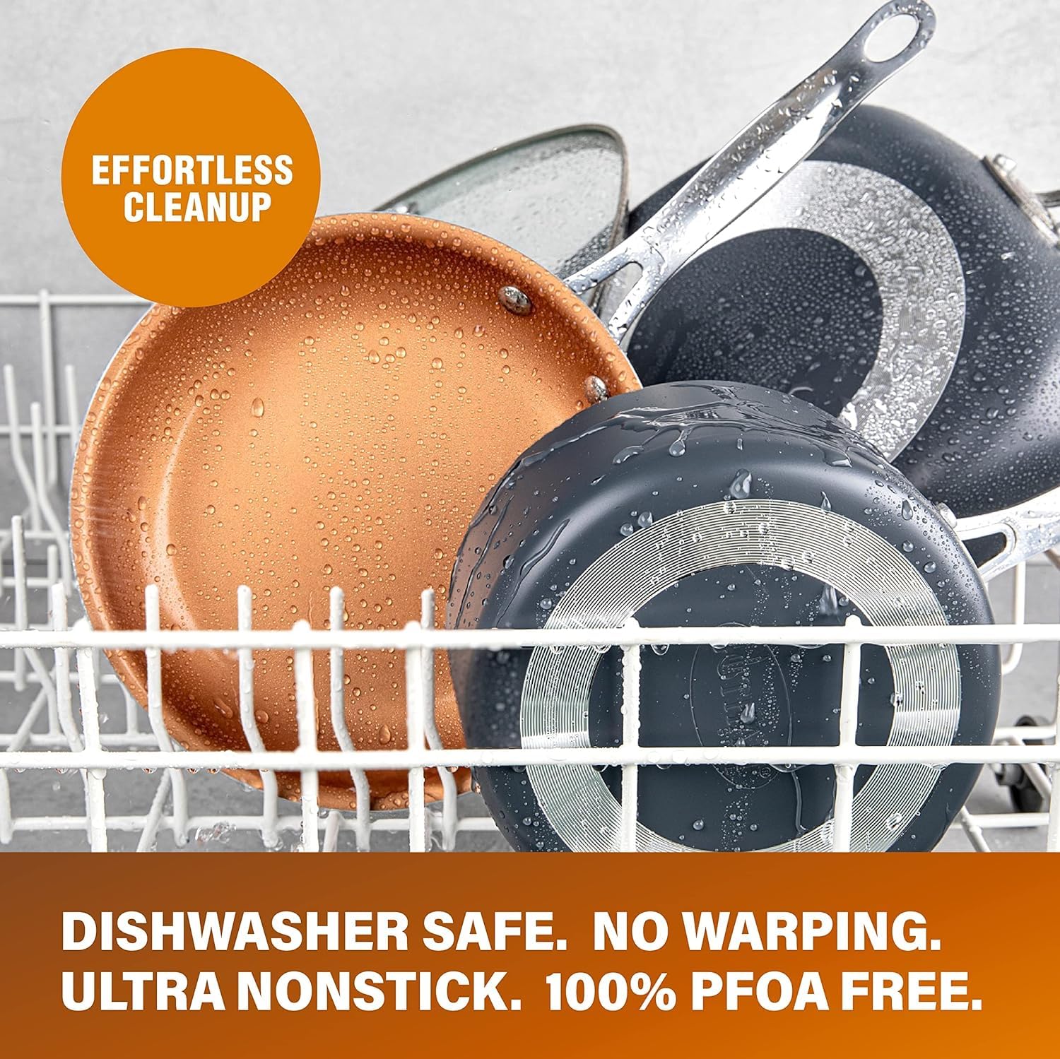 Gotham Steel 2 PK Non Stick Frying Pans Set for Cooking with 10+11 Inch Nonstick Frying Pans with Ceramic Surface, Induction Capable, Hard Anodized Frying Pans Nonstick Skillets, Oven/Dishwasher Safe