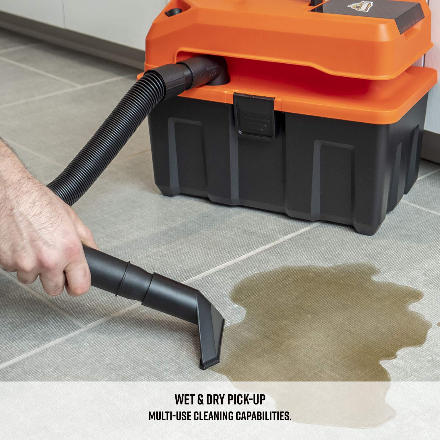 Armor All Cordless 20V Utility Vac 2-Tool Kit,Orange; Black