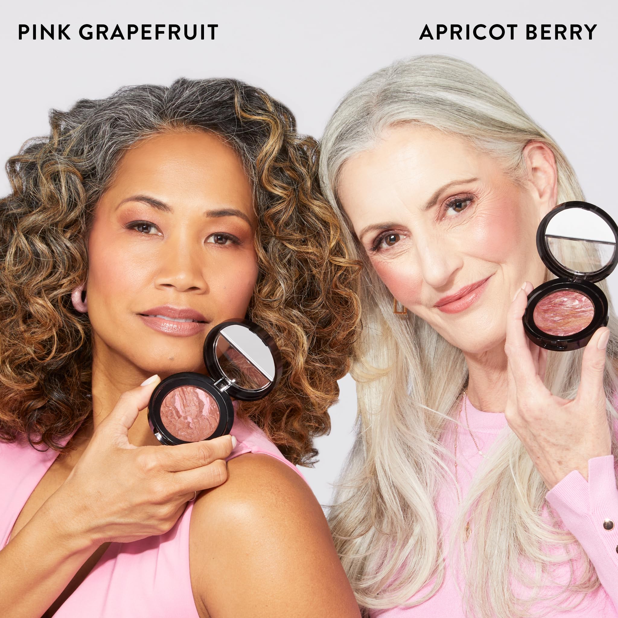 LAURA GELLER NEW YORK Baked Blush-n-Brighten Marbleized Blush for Cheeks - Pink Grapefruit - Satin Finish - Buildable Color