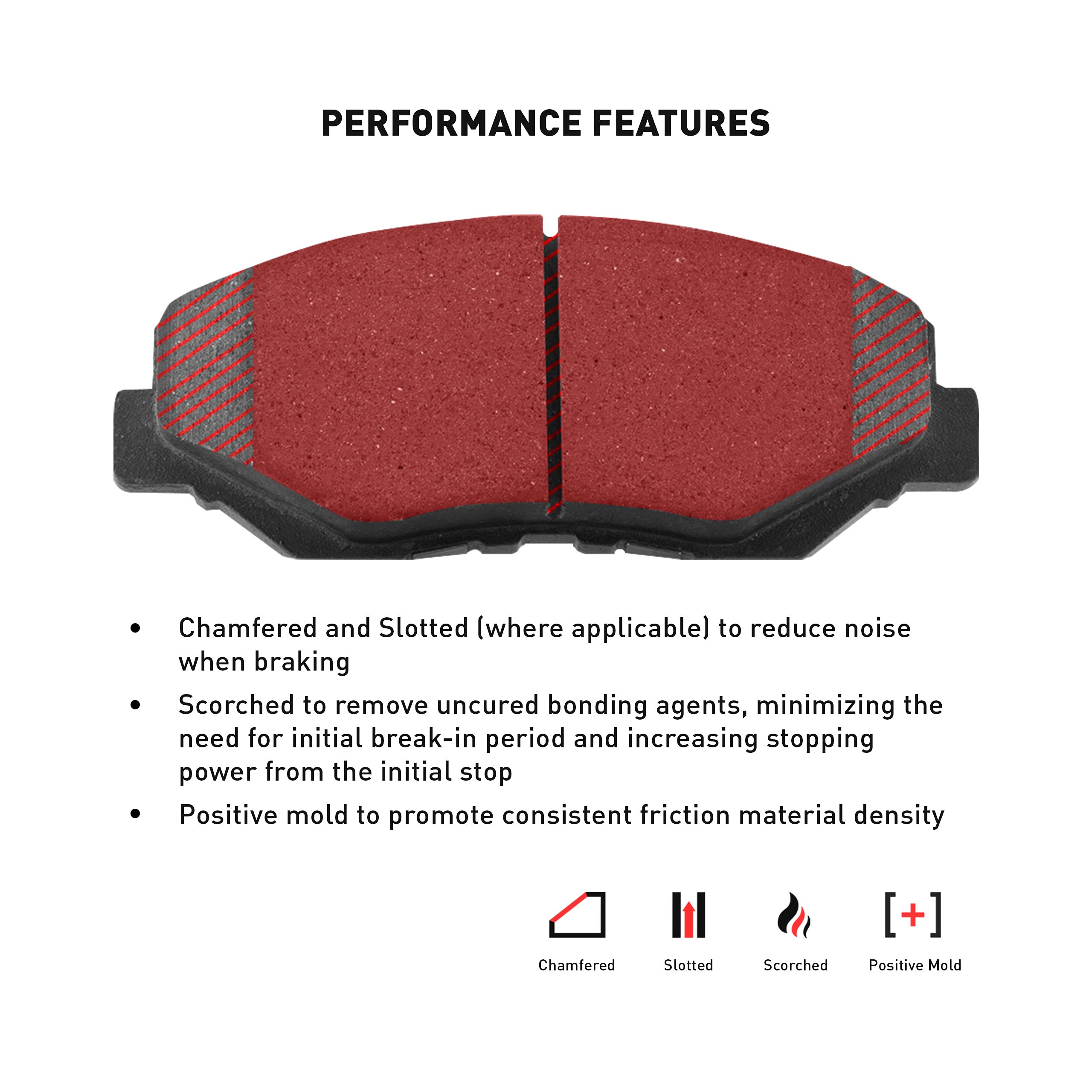 Dynamic Friction Company 3000 Ceramic Brake Pads 1310-1498-00-Rear Set