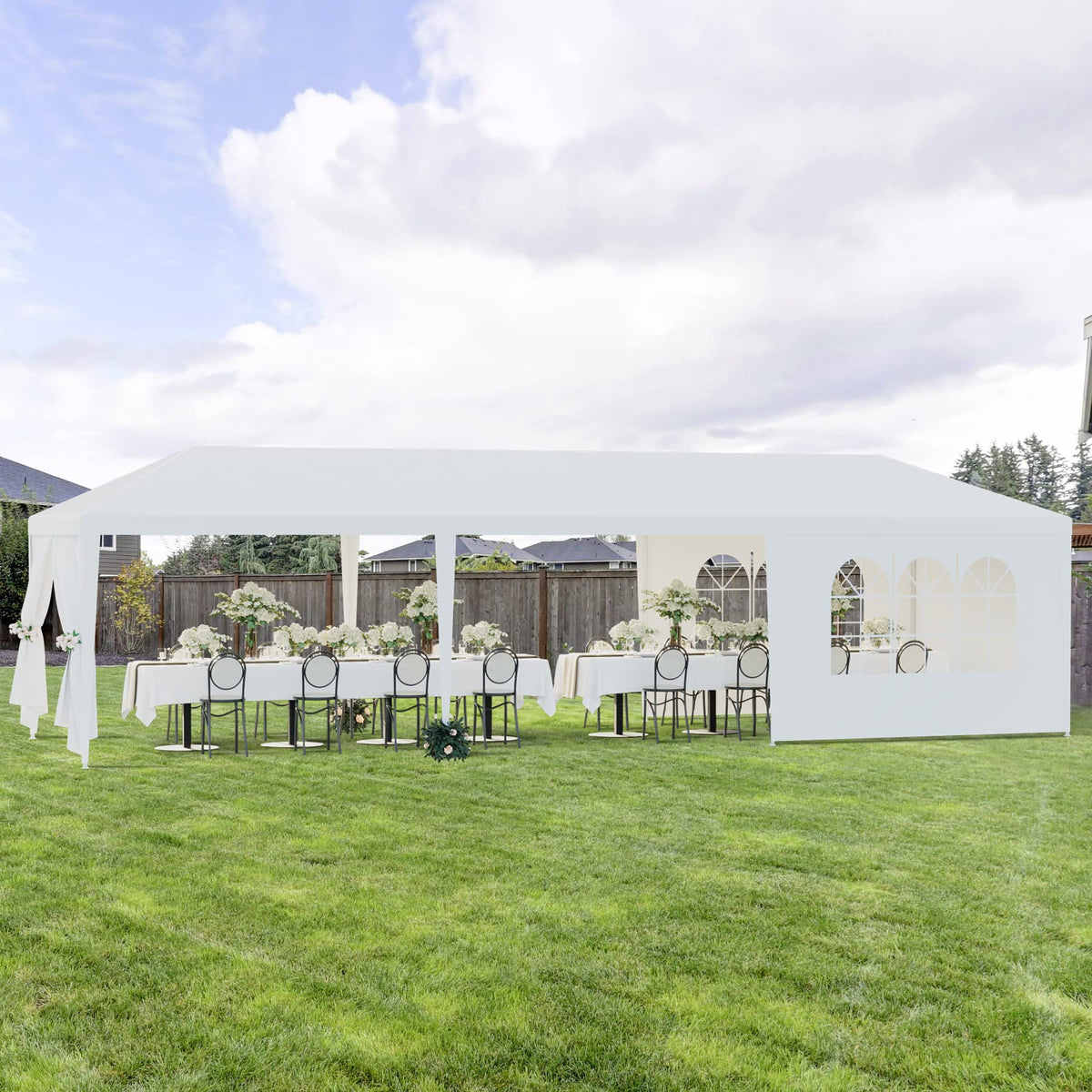 BBBuy 10'x30' Outdoor Party Wedding Tent Canopy Waterproof Camping Gazebo BBQ Shelter Pavilion Heavy Duty, 8 Removable Sidewalls (10x30)