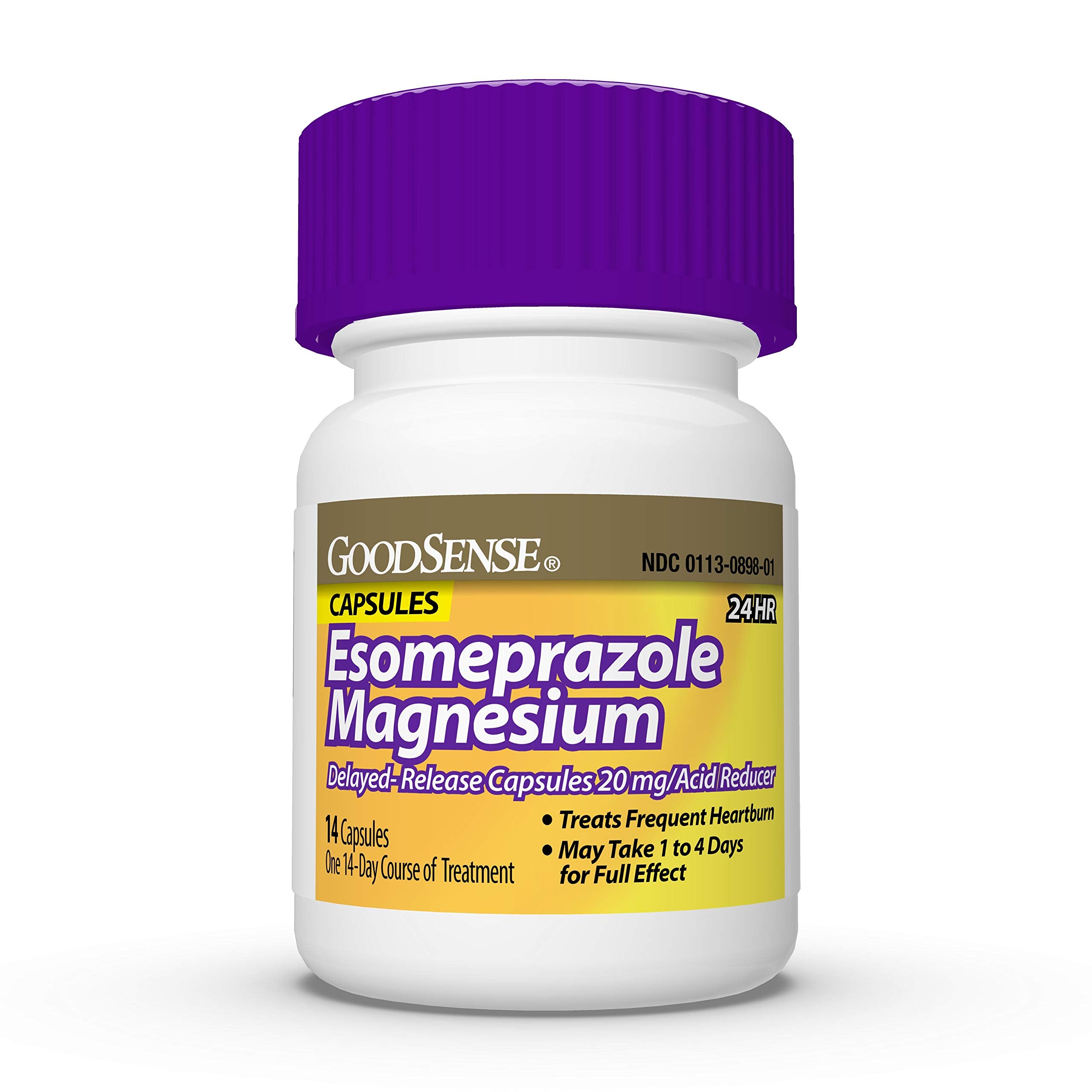 GoodSense Esomeprazole Magnesium Delayed Release Capsules 20 mg, Proton Pump Inhibitor (PPI), Frequent Heartburn Treatment, 42 Count