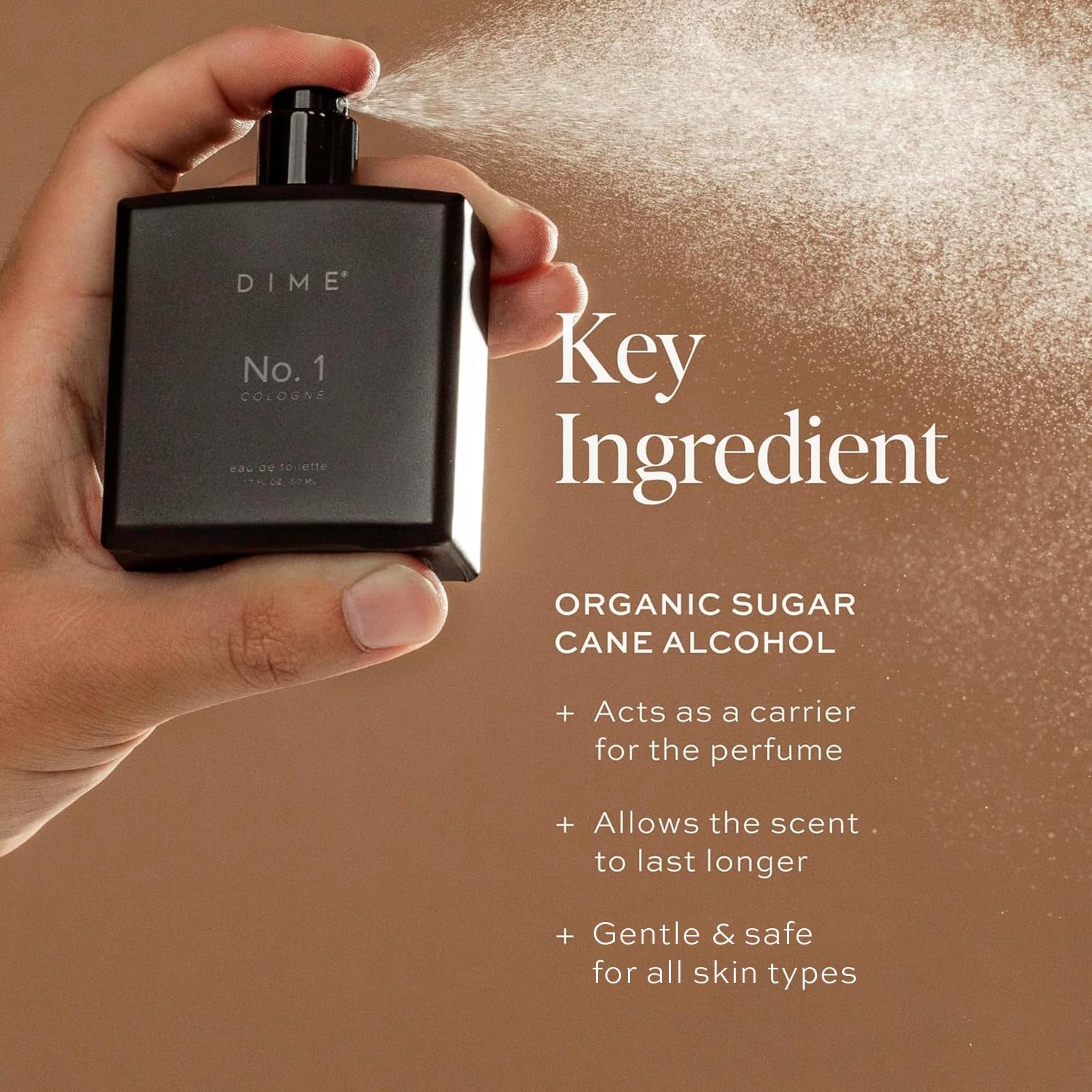 Dime No. 1 Cologne For Men, 1.7 oz / 50 ml - A Bold Blend of Sparkling Grapefruit, Dark Rhum, Amber Woods and Cardamom