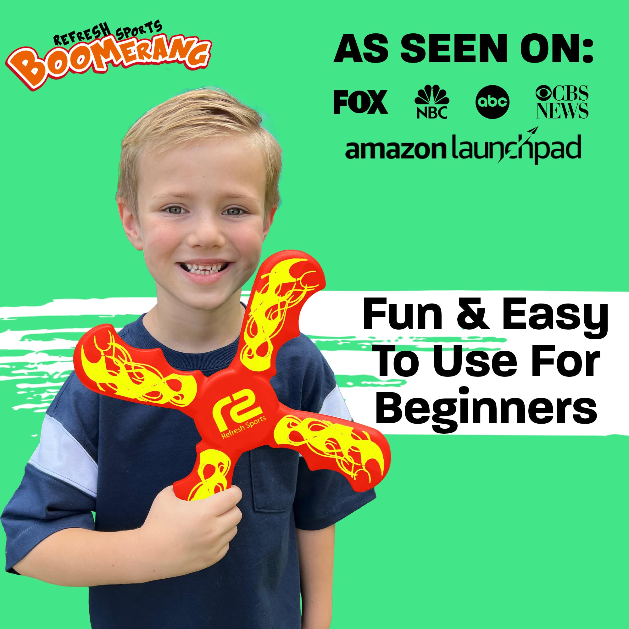 Boomerang for Kids - Toys For Ages 8-13 Boys & Girls - Fun & Easy To Use - Stocking Stuffers for Kids 6 7 8 9 10 Year Old Boy Gifts - Best Gifts For 8 Year Old Boys Gift Ideas for Ages 6-8 8-10 8-12 +