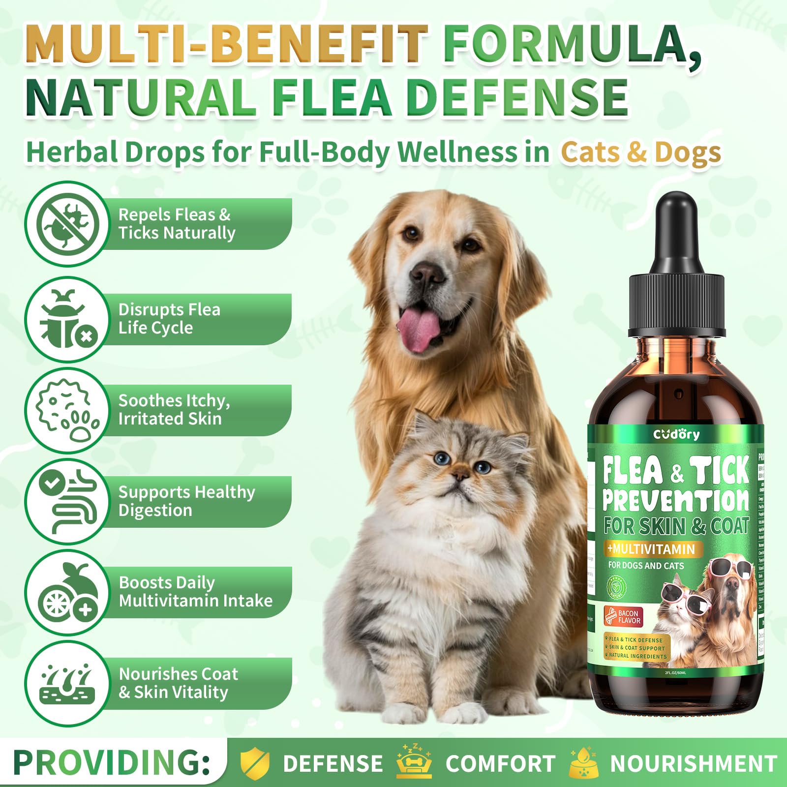 Flea and Tick Support Bundle for Dogs – Flea Chews + Oral Flea Drops for Dogs – Natural Flea Prevention for All Breeds & Ages – Duck Flavor