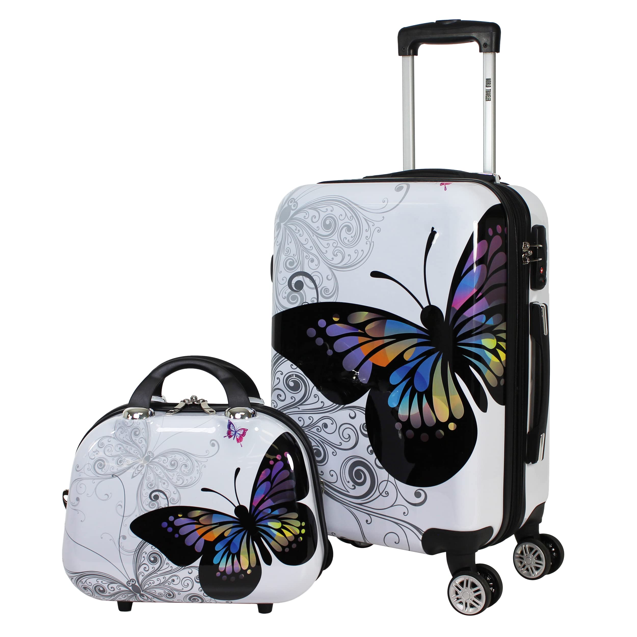 World Traveler Butterfly Luggage, 4-Piece Set