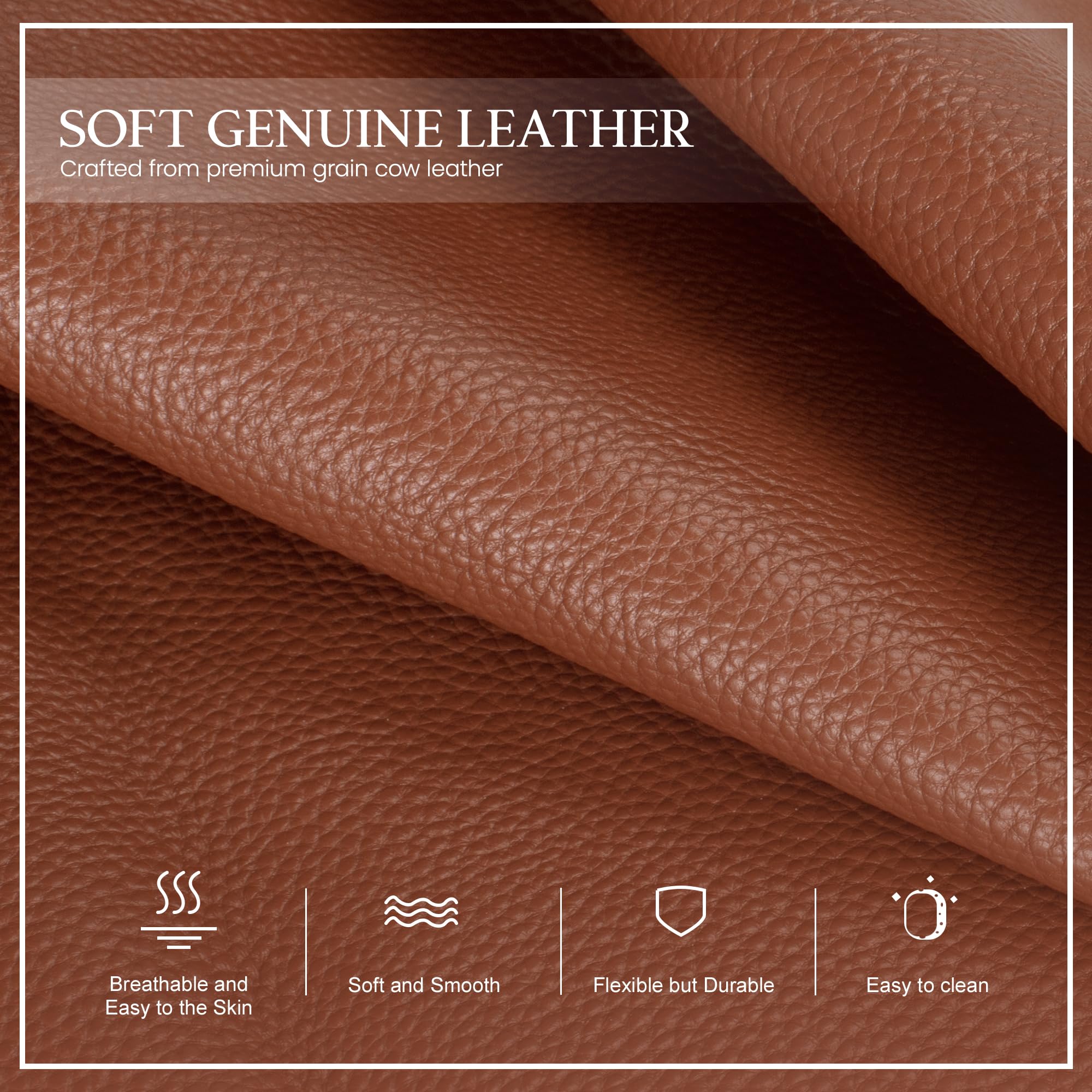 befen Rfid Crossbody Bags for Women Geniune Leather, Women's Small Anti Theft Cross Body Purse Lightweight Multi Pockets Purses Handbag - Brown