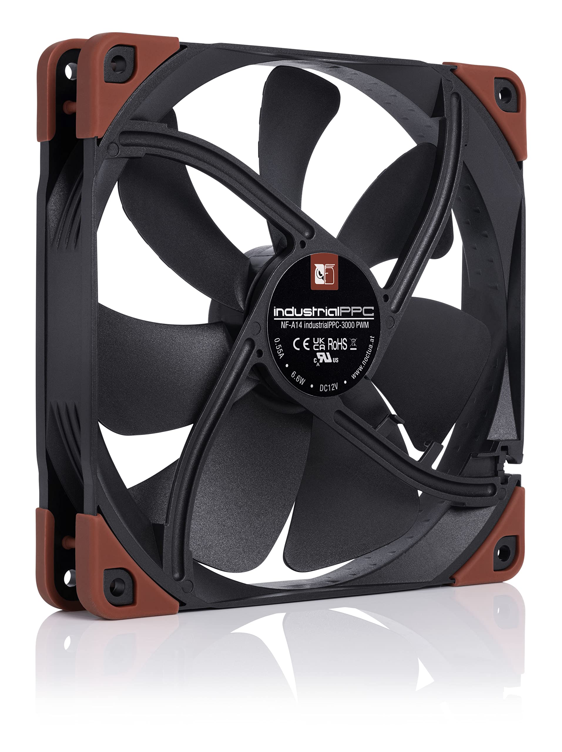 Noctua NF-A14 iPPC-3000 PWM, Heavy Duty Cooling Fan, 4-Pin, 3000 RPM (140mm, Black)