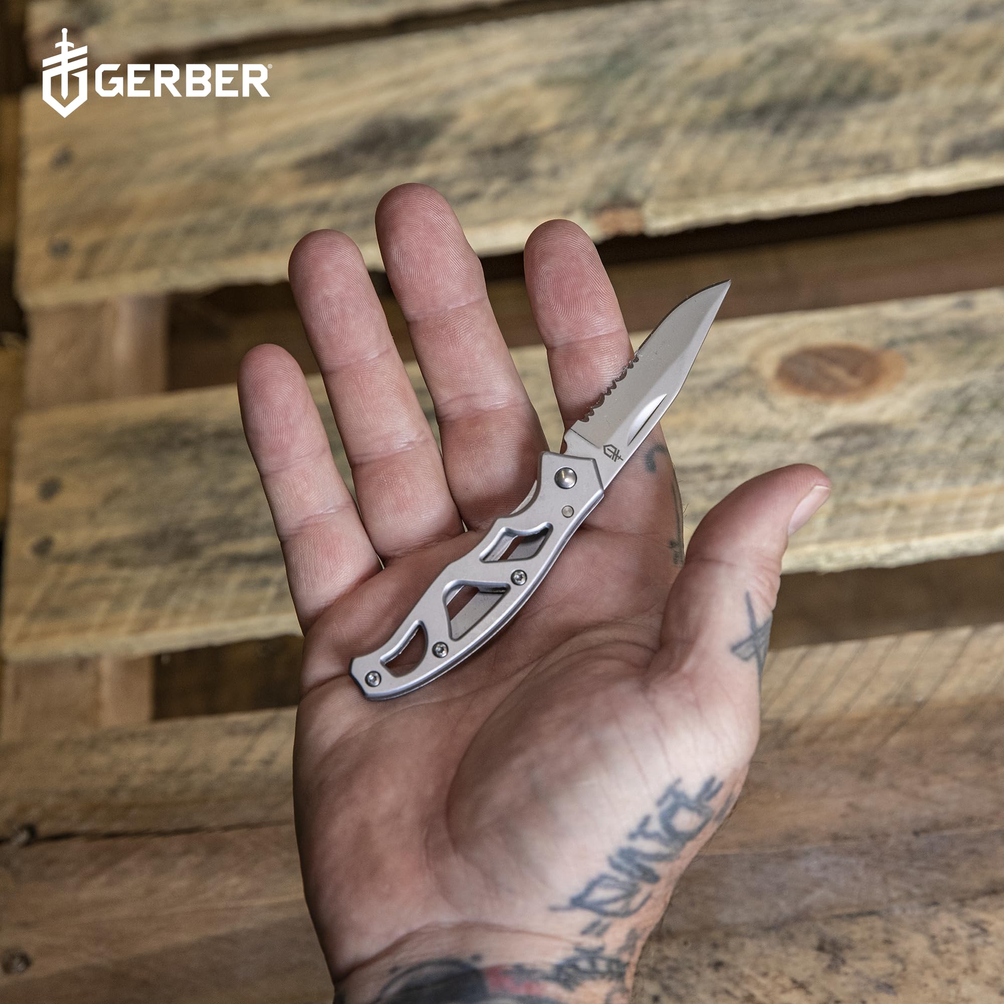 Gerber Gear Paraframe Mini Pocket Knife, 2.2" Fine Edge Small EDC Folding Knife with Safety Lock for Everyday Carry, Gifts for Men, Stainless Steel