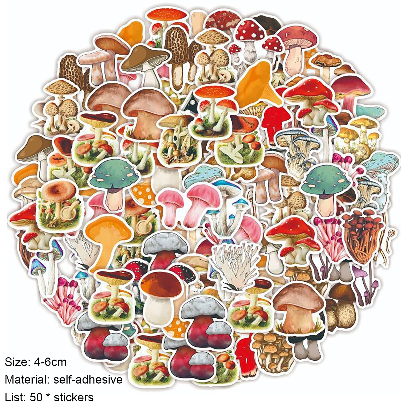 50Pcs Cup Stickers Easy to Stick Compact Modern Sticky Cartoon Computer Laptop Cup Decals