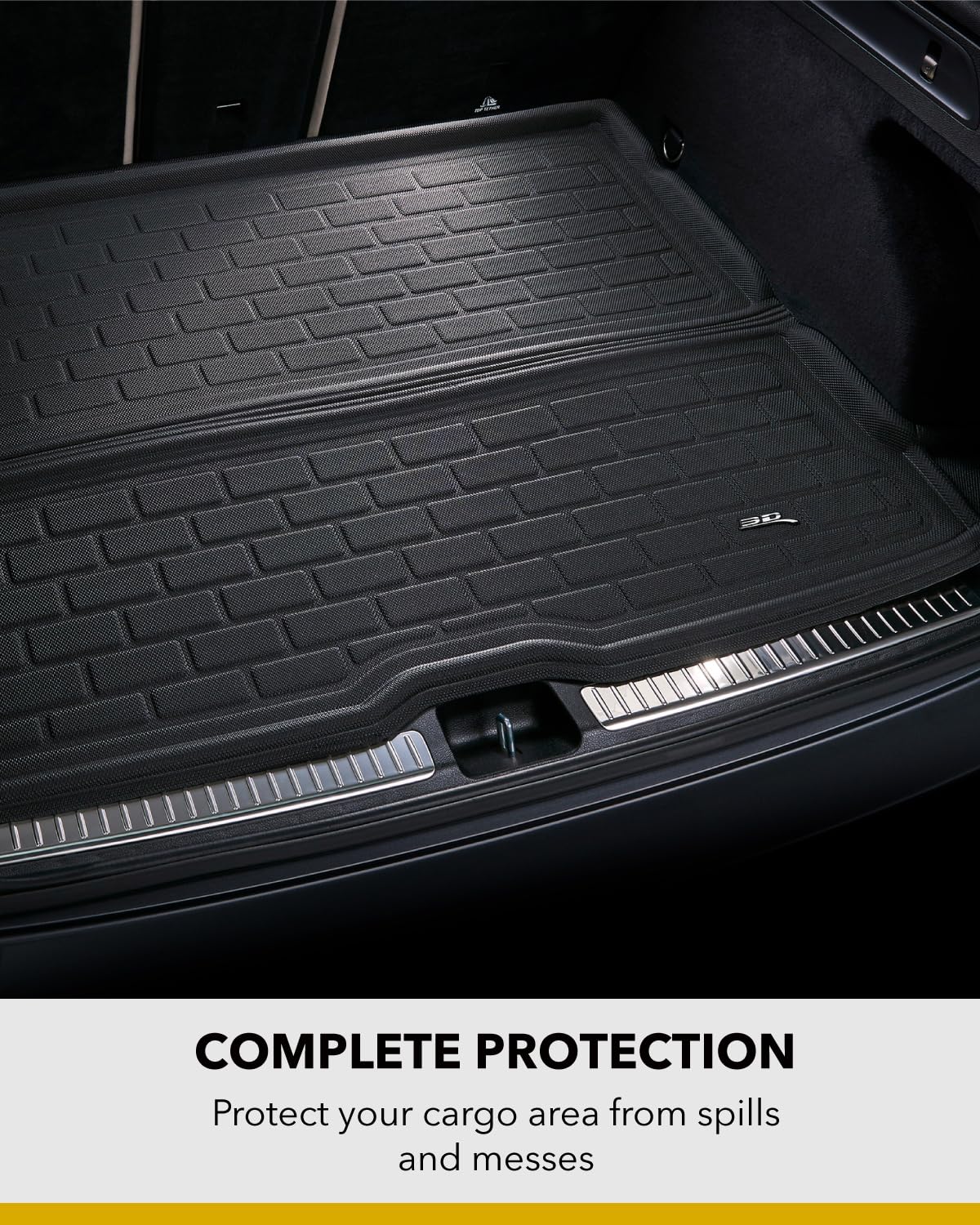 3D MAXpider Custom Fit Kagu Cross Fold Cargo Liner (Black) Compatible with Hyundai Palisade 2020-2025- Behind 2nd Row Cargo Liner
