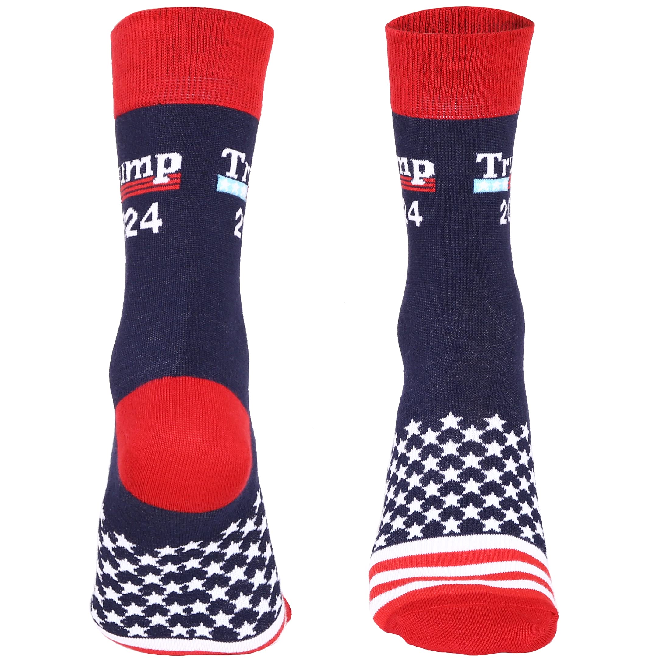 ZXGXLAW Trump 2024 Take America Back MAGA USA Patriotic Freedom Day Gifts Lets Go Brandon Funny Socks