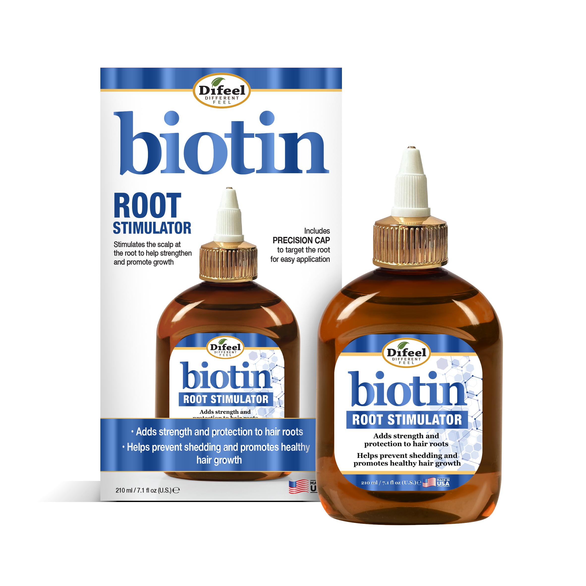 Difeel Biotin Root Stimulator 7.1 Ounce - Leave in Root Treatment for Strengthening & Growth