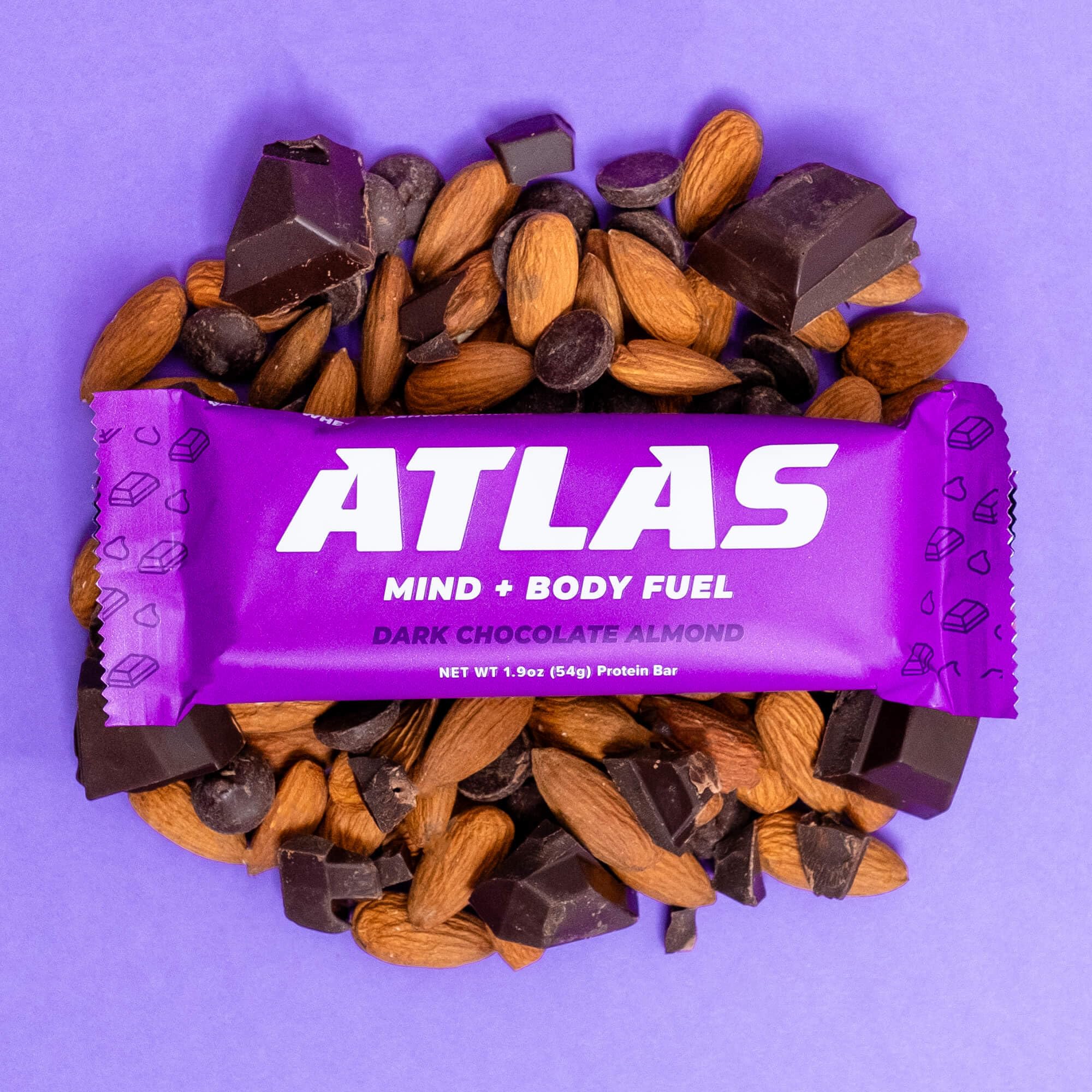 Atlas Protein Bar, 20g Protein, 1g Sugar, Clean Ingredients, Gluten Free (Whey Variety, 12 Count (Pack of 1))