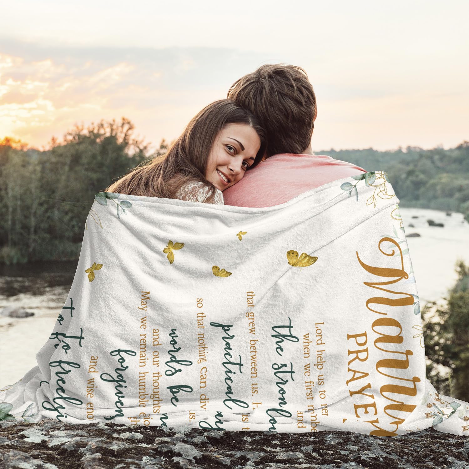 Anniversary Wedding Gifts for Couples 2024, Bridal Shower Gifts for Bride To Be, Unique Bride Newlyweds Gift Ideas, Christmas Valentines Day Gifts for Married Couples, Marriage Prayer Blanket 50"X60"