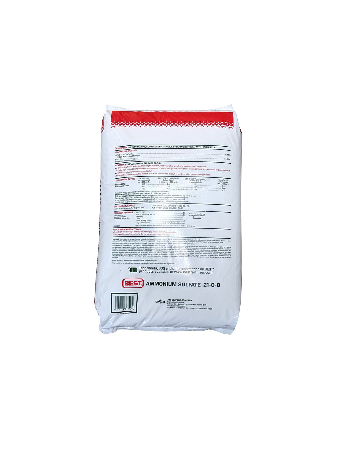 Greenway Biotech Ammonium Sulfate 21-0-0 Fertilizer Contains 21% Water Soluble Nitrogen & 24% Sulfur Suitable for Acid Loving Plants- Lawn Fertilizers to Lower pH Levels in Alkaline Soil- 50 Pounds
