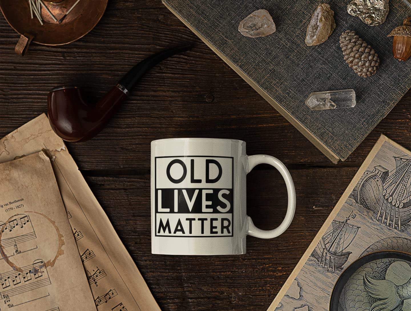 Old Lives Matter Mug Old Lives Still Matter Gifts for Men Old Lives Still Matter Coffee Mug 11oz Gifts for Elderly Men Dad Grandparent Over The Hill Gag Gifts 60th 70th Senior Birthday Gifts - White