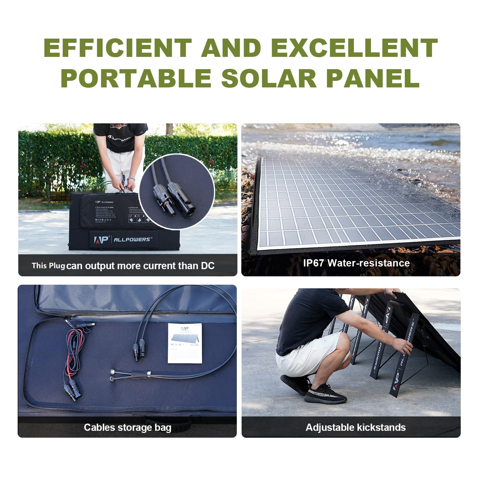 [2025 New Version] ALLPOWERS R1500 LITE Portable Power Station with SP037 Solar Panel, 1600W 1056Wh LiFePO4 Solar Generator with 400W Panel Included, Solar Power with UPS Function, Fast Charging