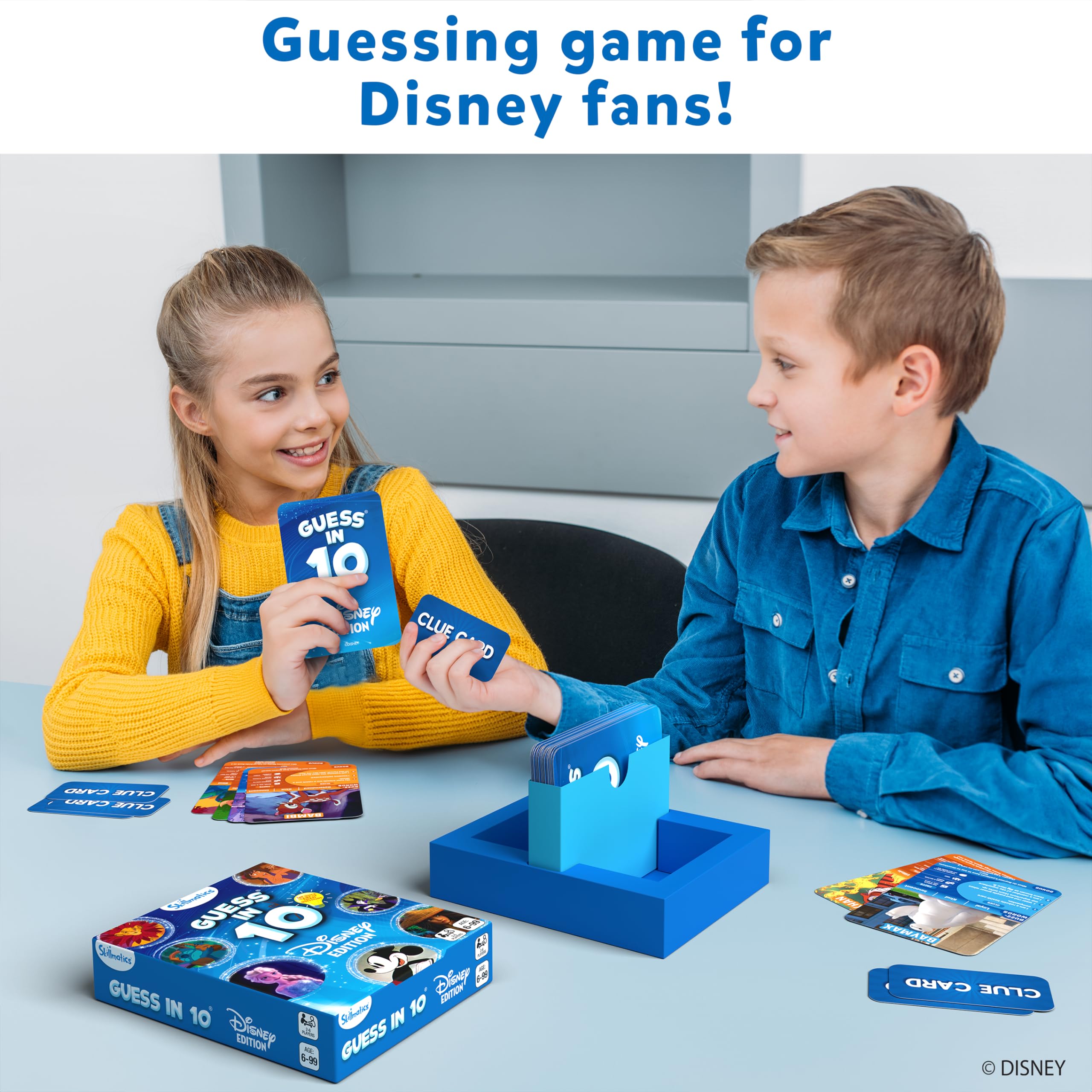 Skillmatics Collectible Card Game - Guess in 10 Disney, Stocking Stuffers, Perfect for Kids, Teens, Adults Who Love Board Games, Cinderella, Mickey Mouse, Gifts for Ages 6, 7, 8, 9 and Up