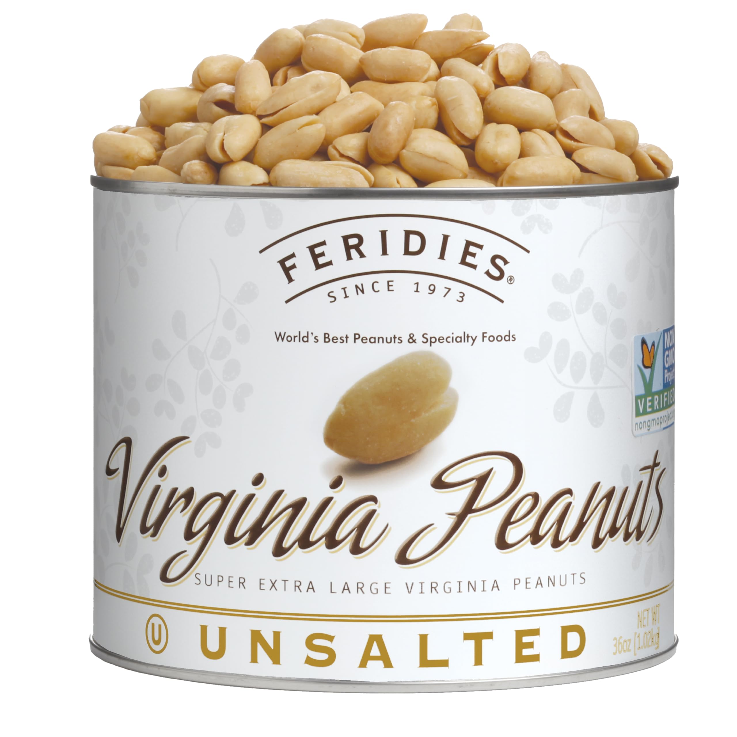 36 oz Can Unsalted Virginia Peanuts