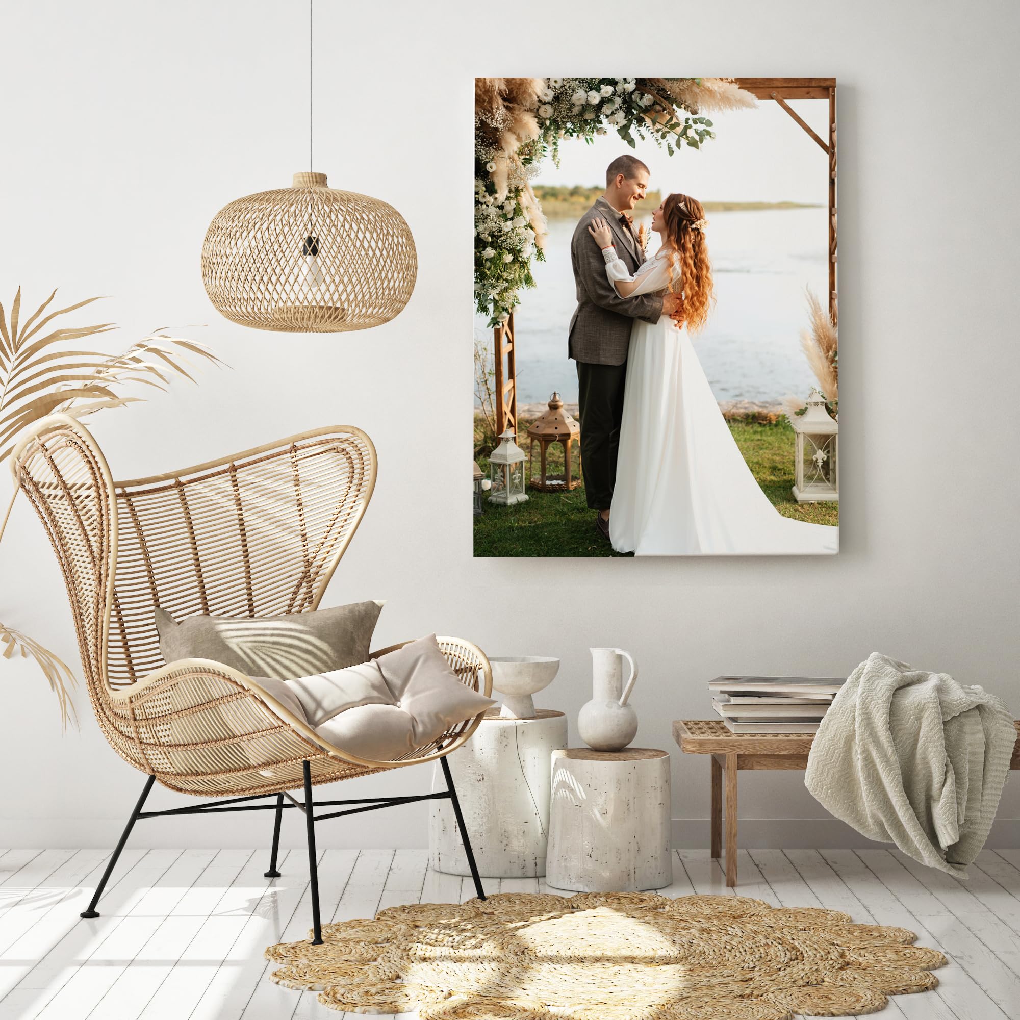 GagetElec Custom Canvas Prints with Your Photos,Photo Prints & Customized Picture Canvas Wall Art Decoration for Bedroom,Living Room,Christmas & Thanksgiving Gifts (11L x 14W)
